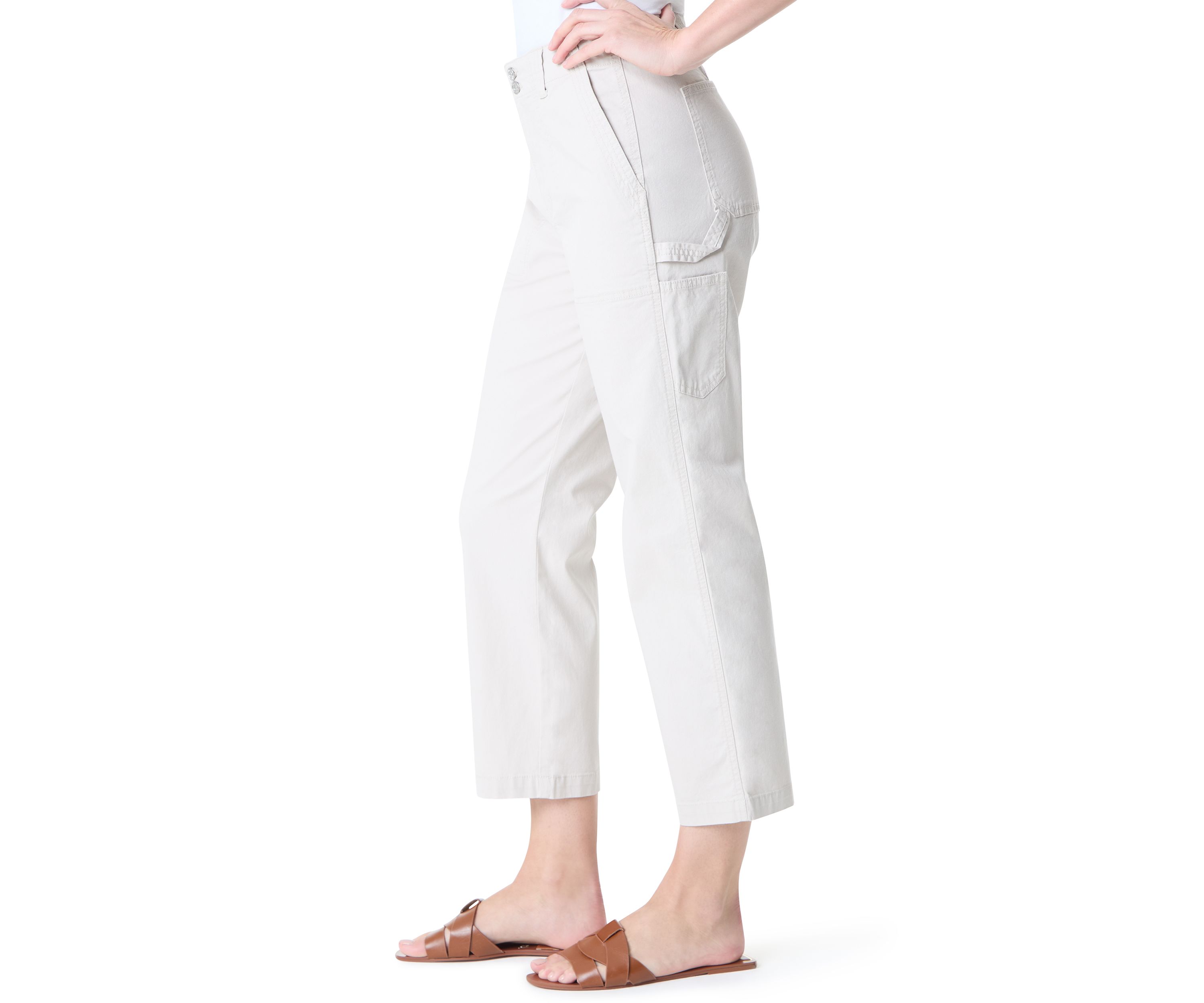 Womens Cropped Carpenter Pants