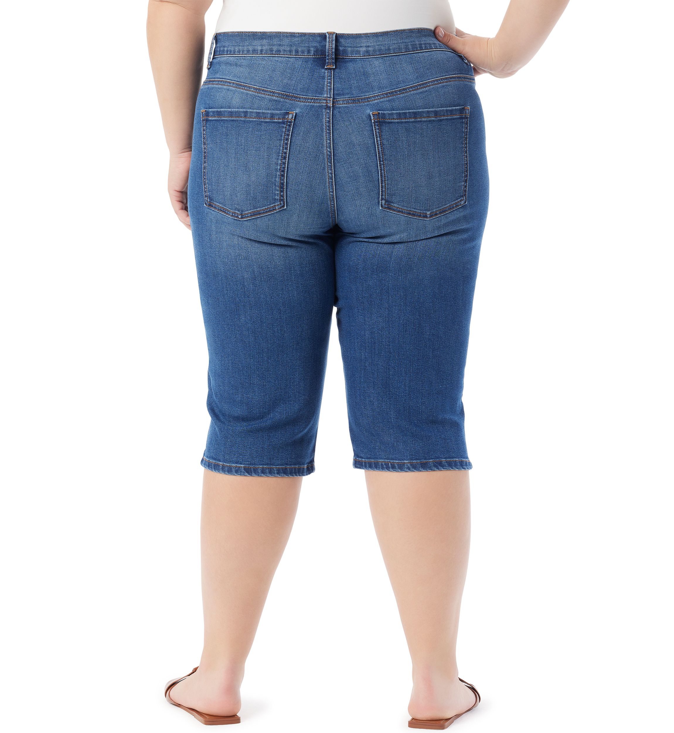Plus Size Amanda Skimmer Denim Shorts