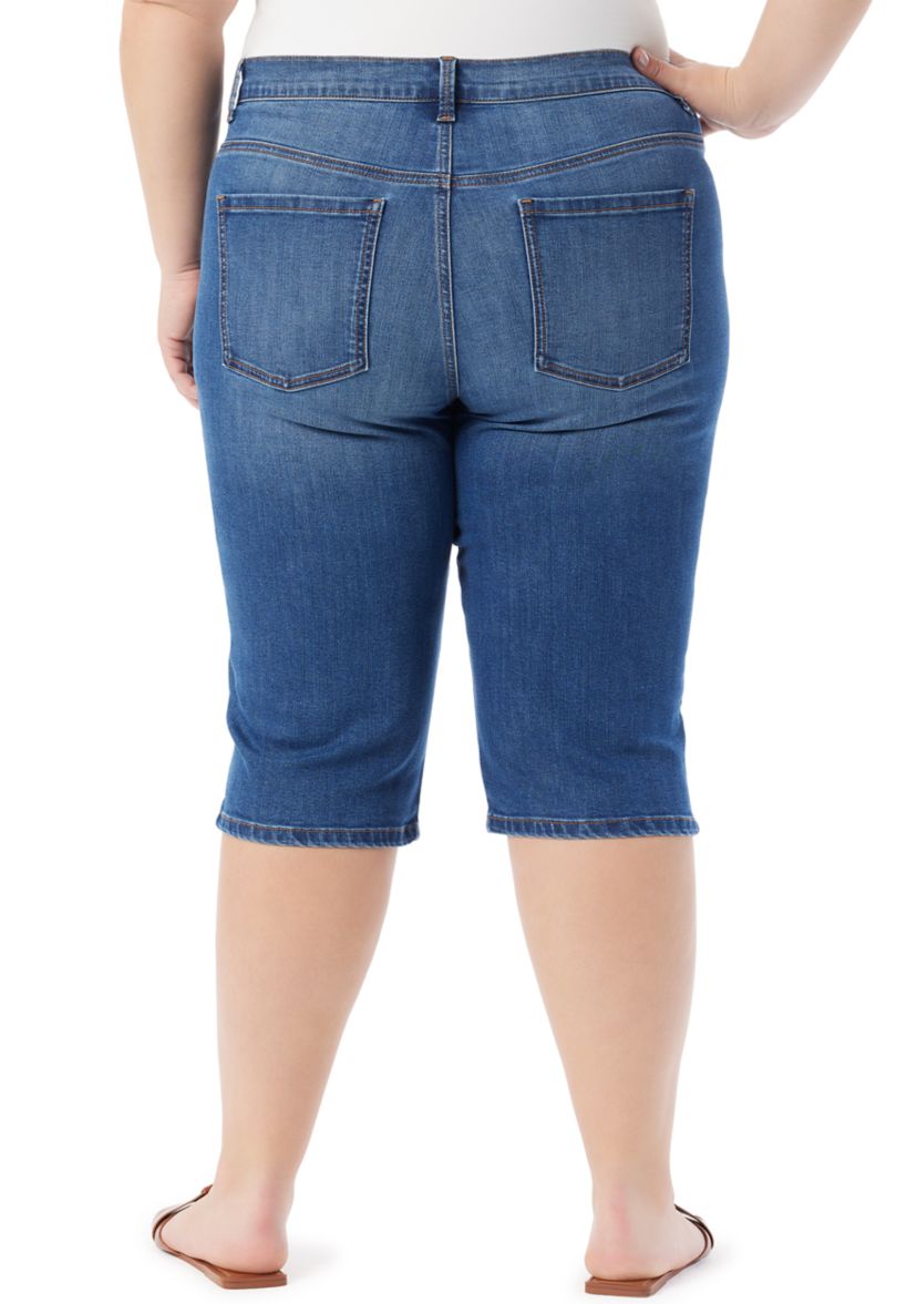Plus Size Amanda Skimmer Denim Shorts