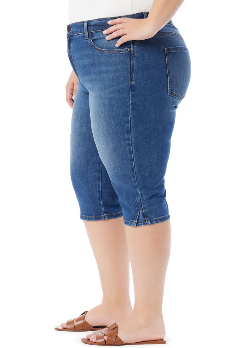Plus Size Amanda Skimmer Denim Shorts