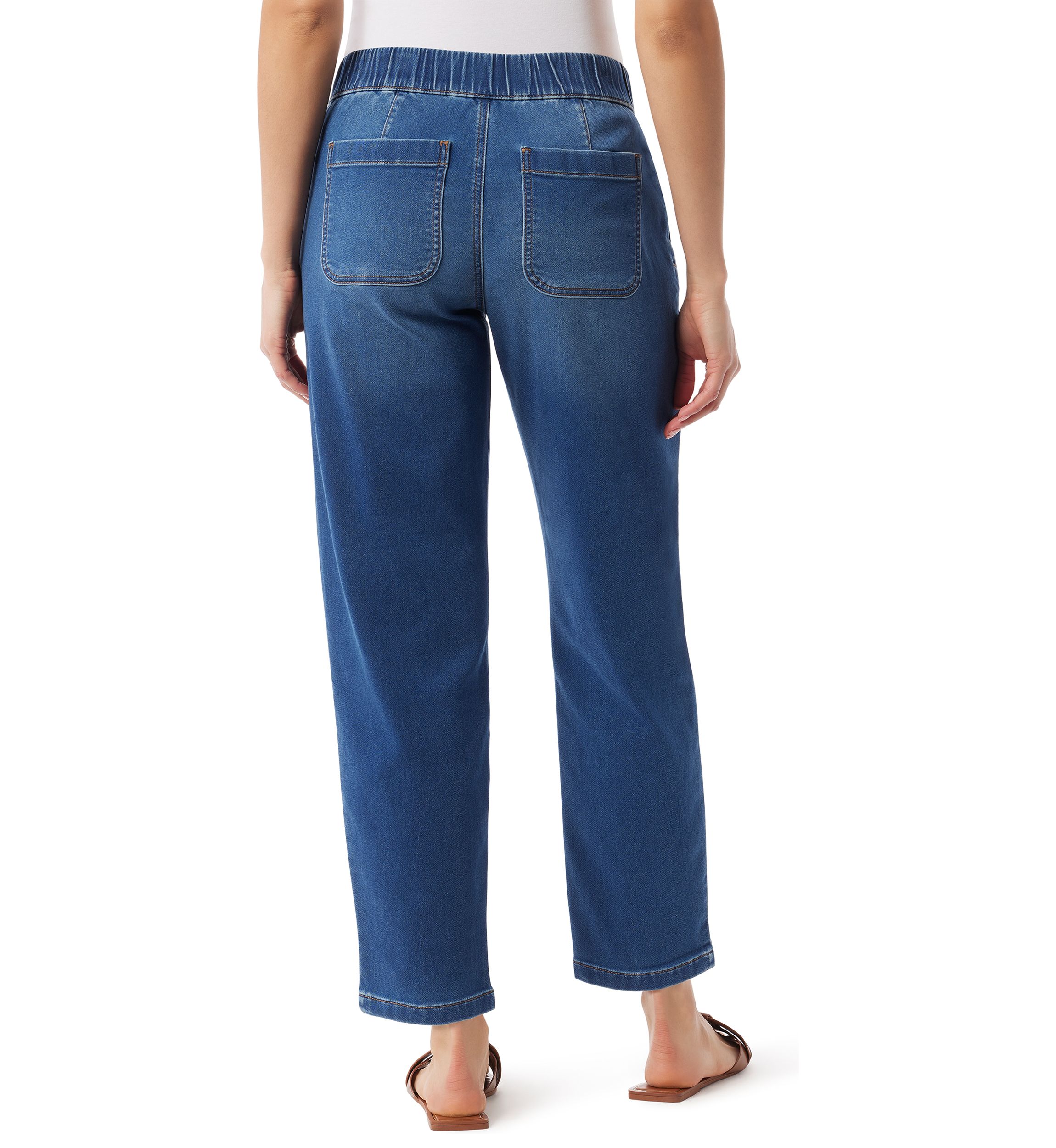 Womens Anya Knit Drawstring Straight Jogger Pants