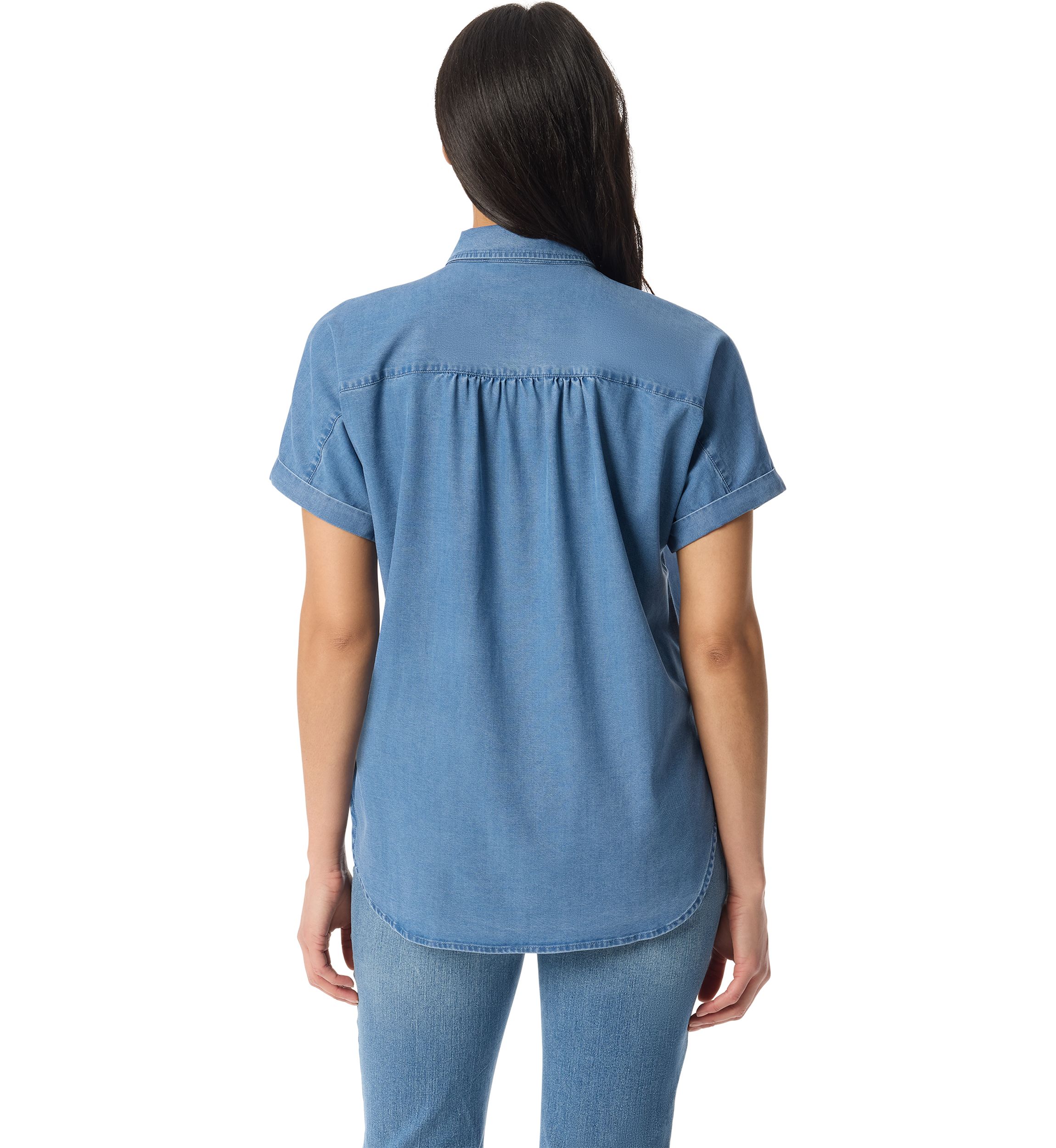 Petite Daisy Roll Sleeve Shirt 