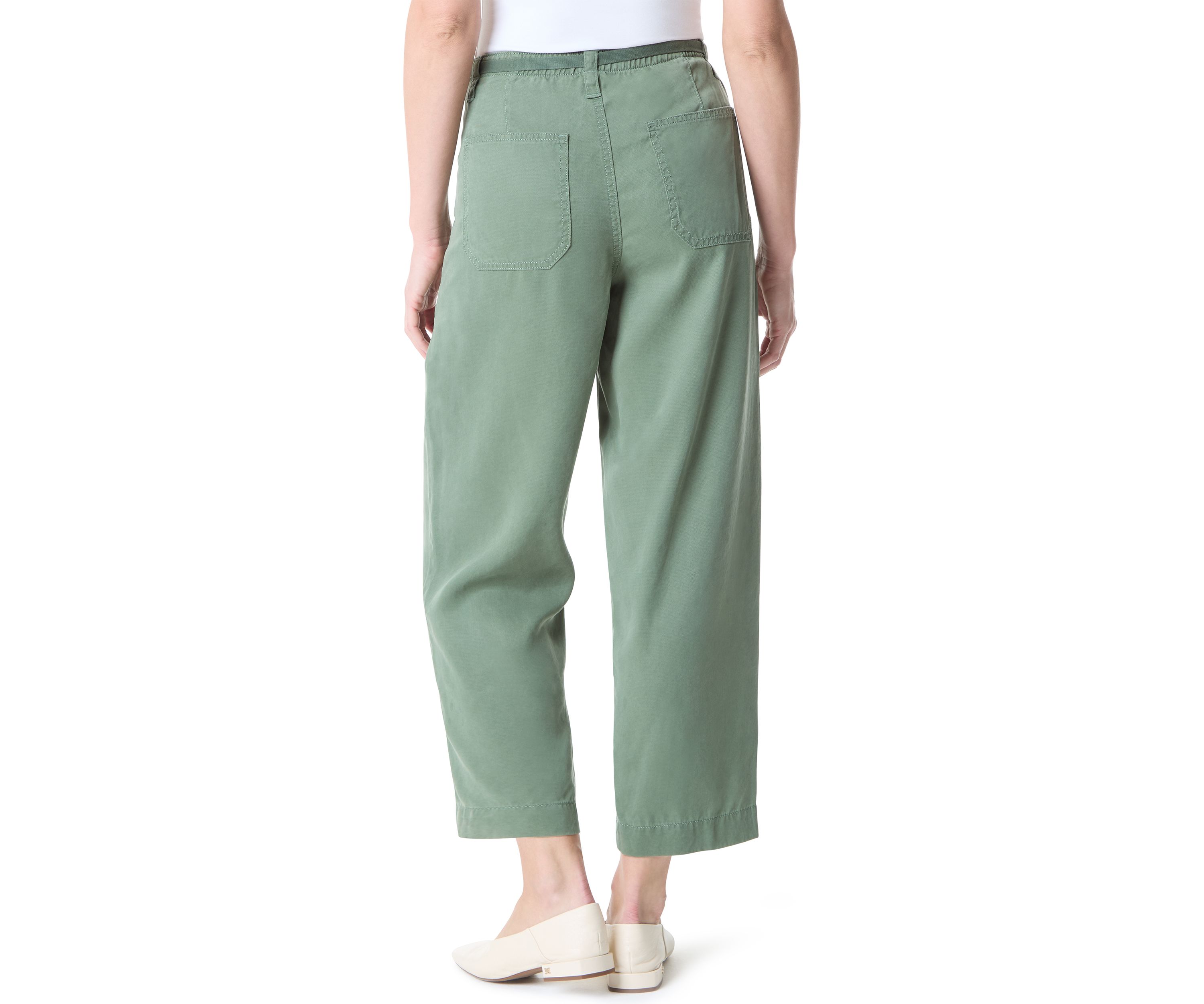 Petite Soft Fluid Straight Trousers