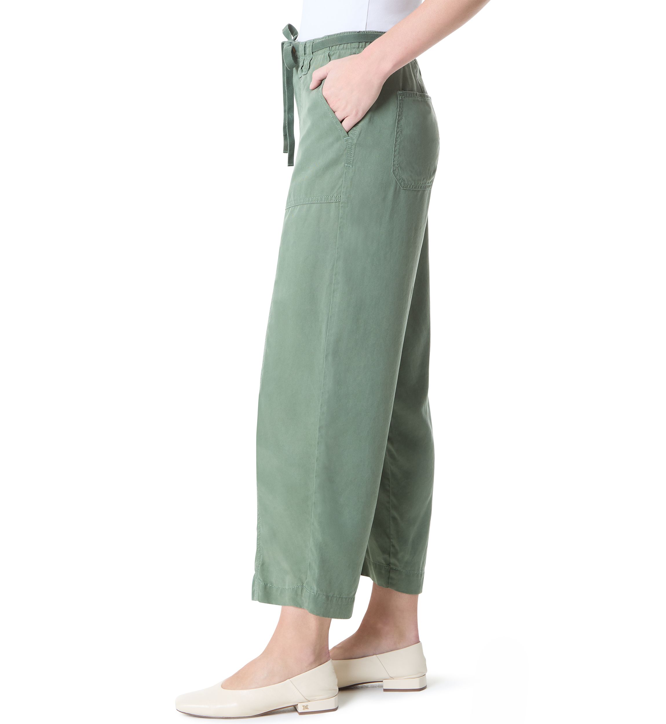 Petite Soft Fluid Straight Trousers
