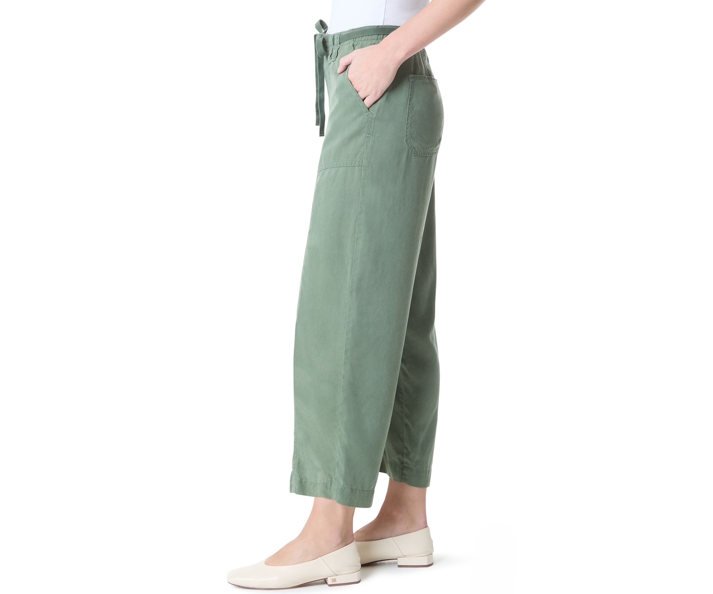 Petite Soft Fluid Straight Trousers