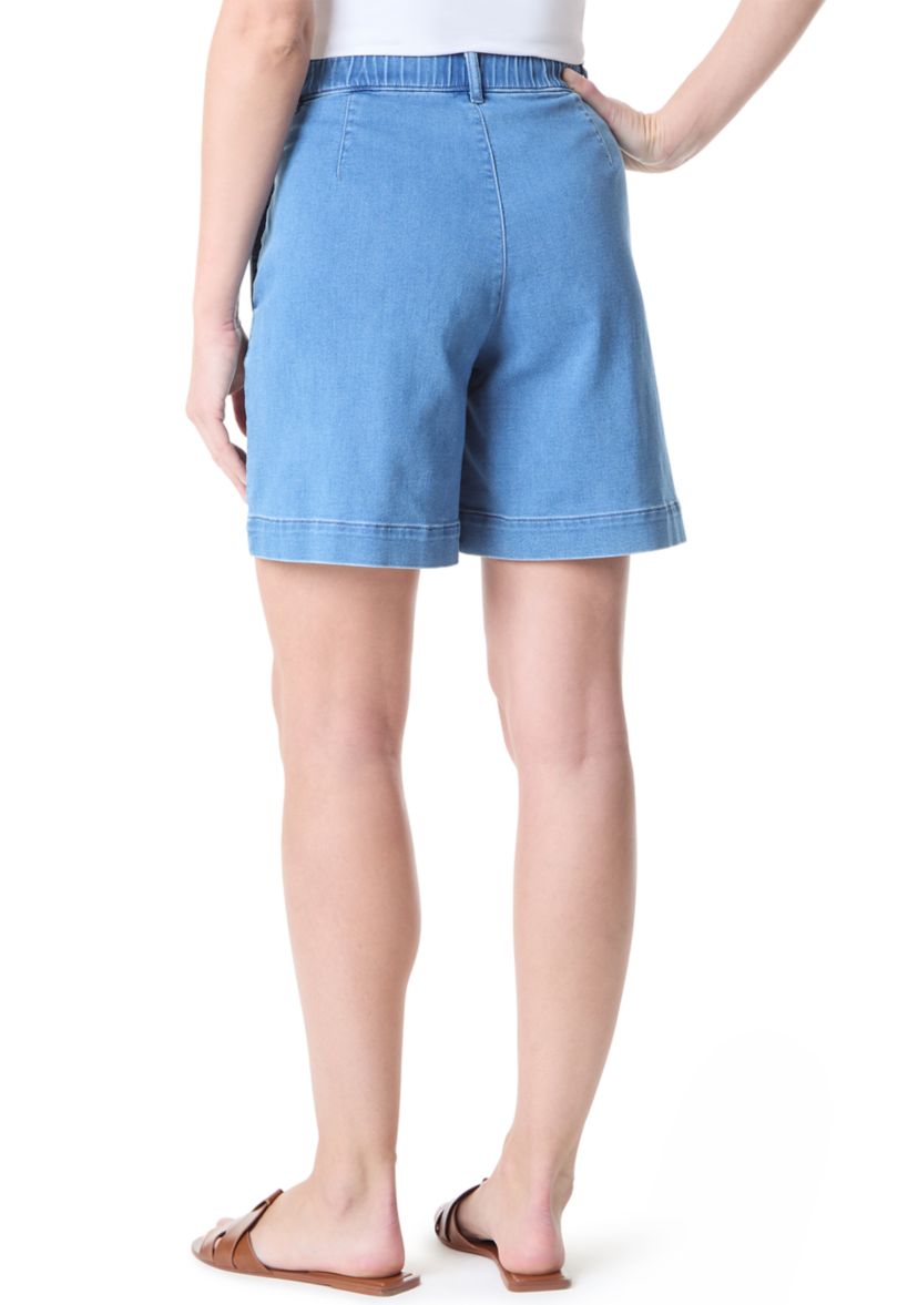 Womens Seamed Short Knit Shorts