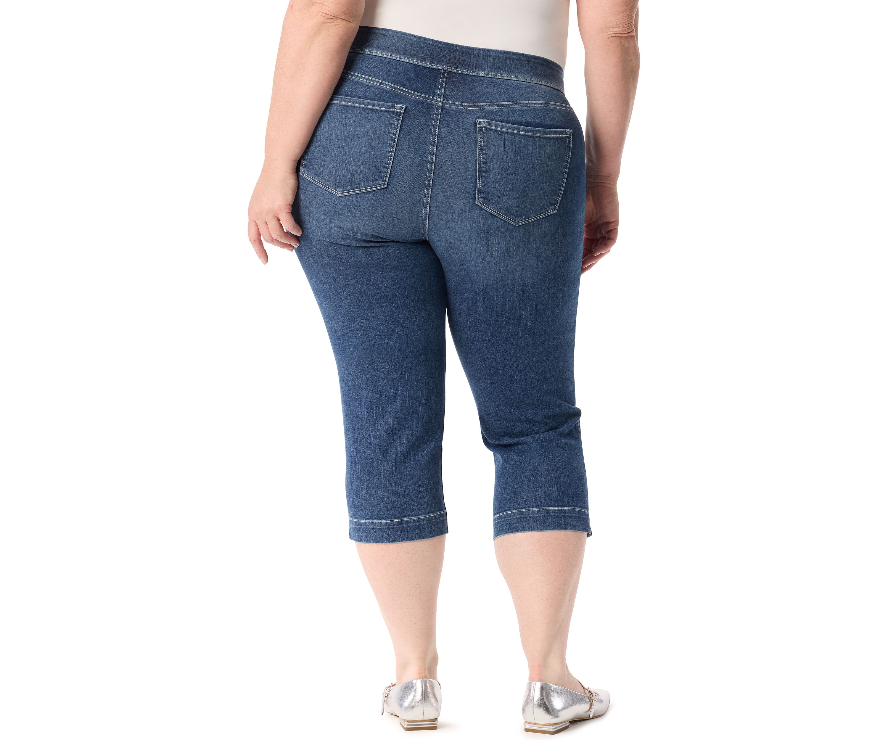 Plus Size High Rise Capri Pants