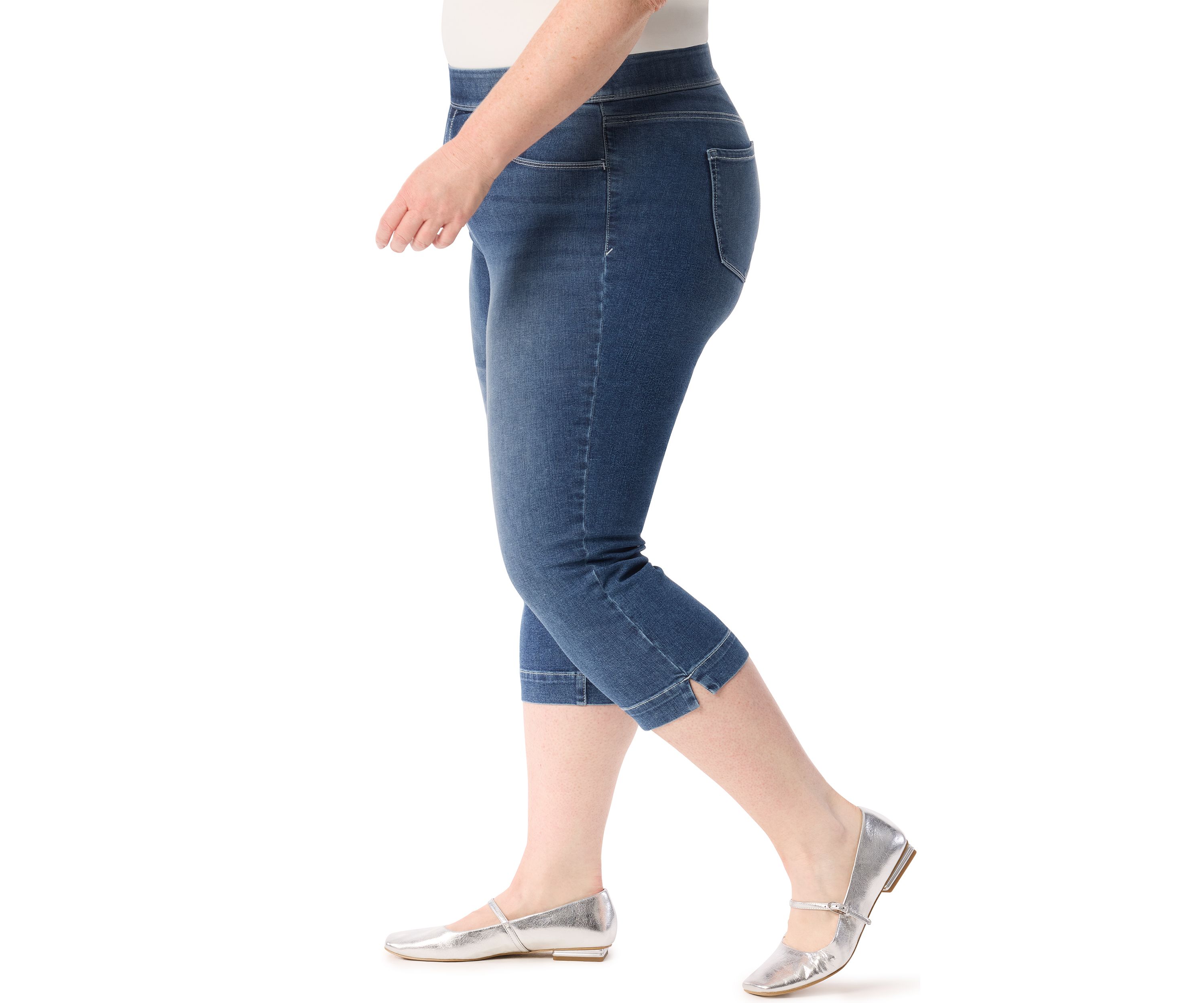 Plus Size High Rise Capri Pants