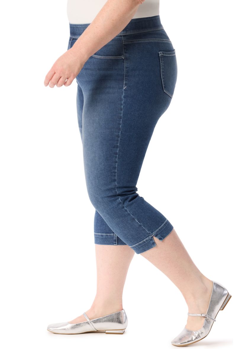 Plus Size High Rise Capri Pants