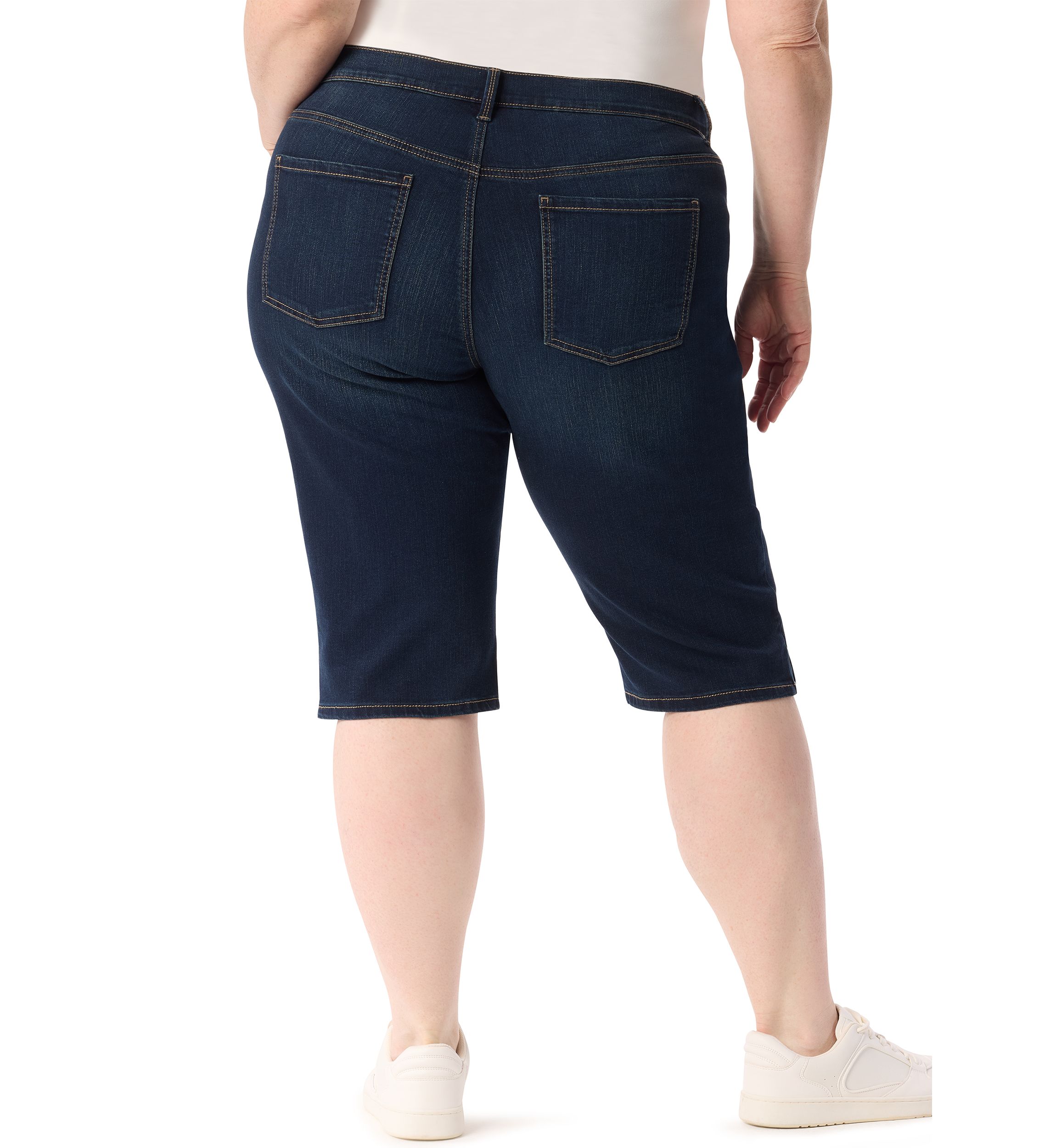 Plus Size Amanda Skimmer Denim Shorts 