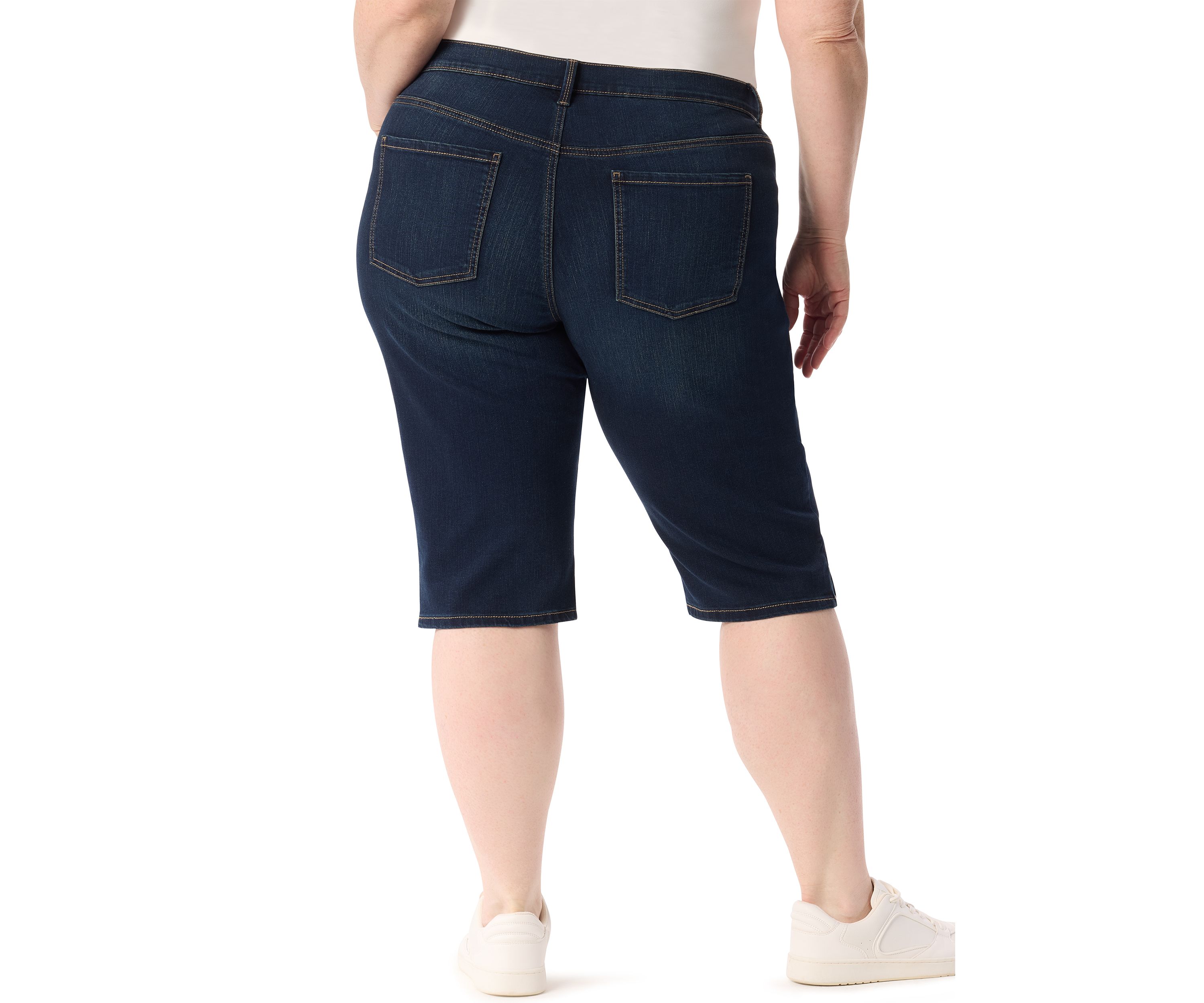 Plus Size Amanda Skimmer Denim Shorts 