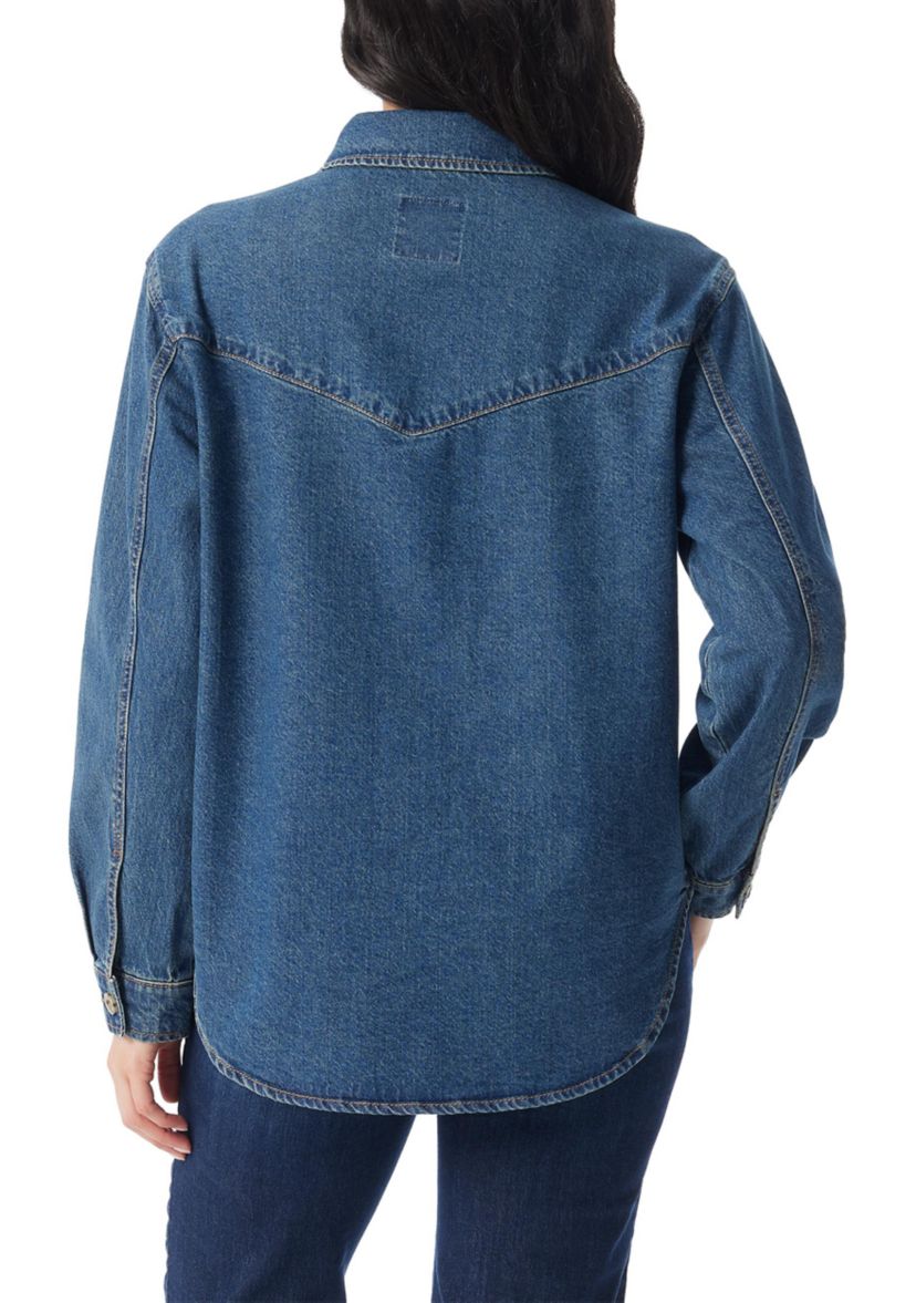 Womens Denim Shacket