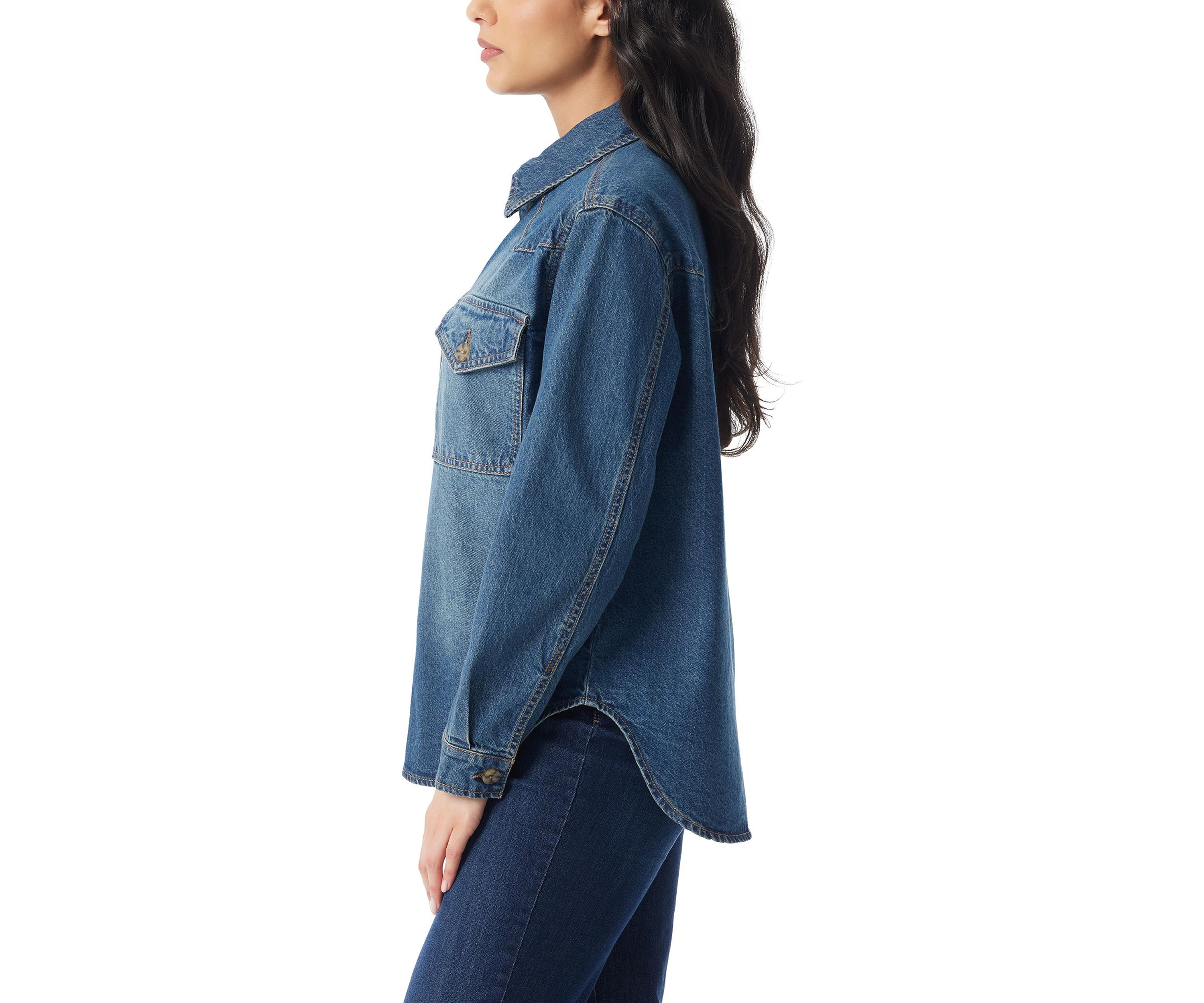 Womens Denim Shacket