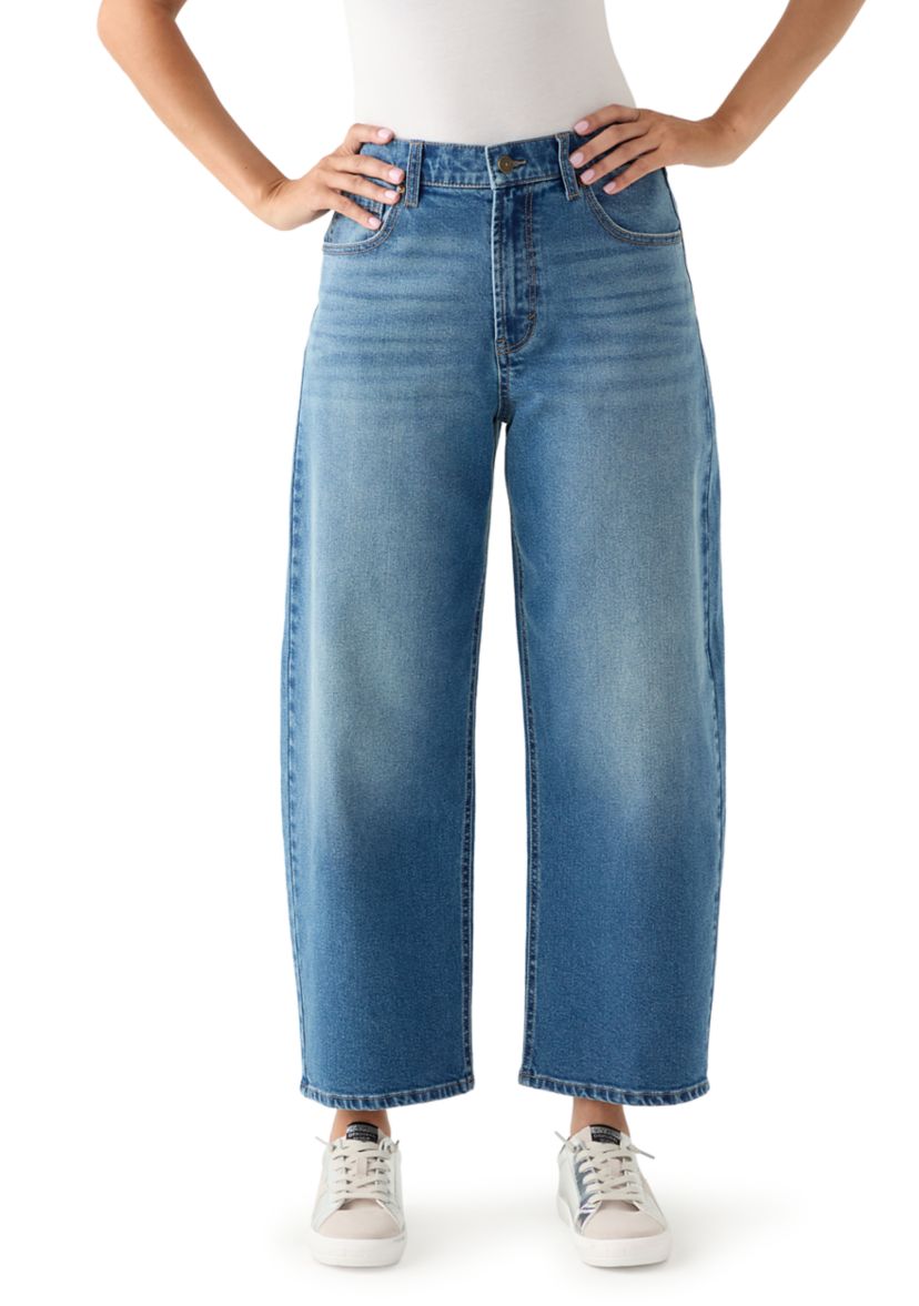 Womens Barrel Ankle Jeans 