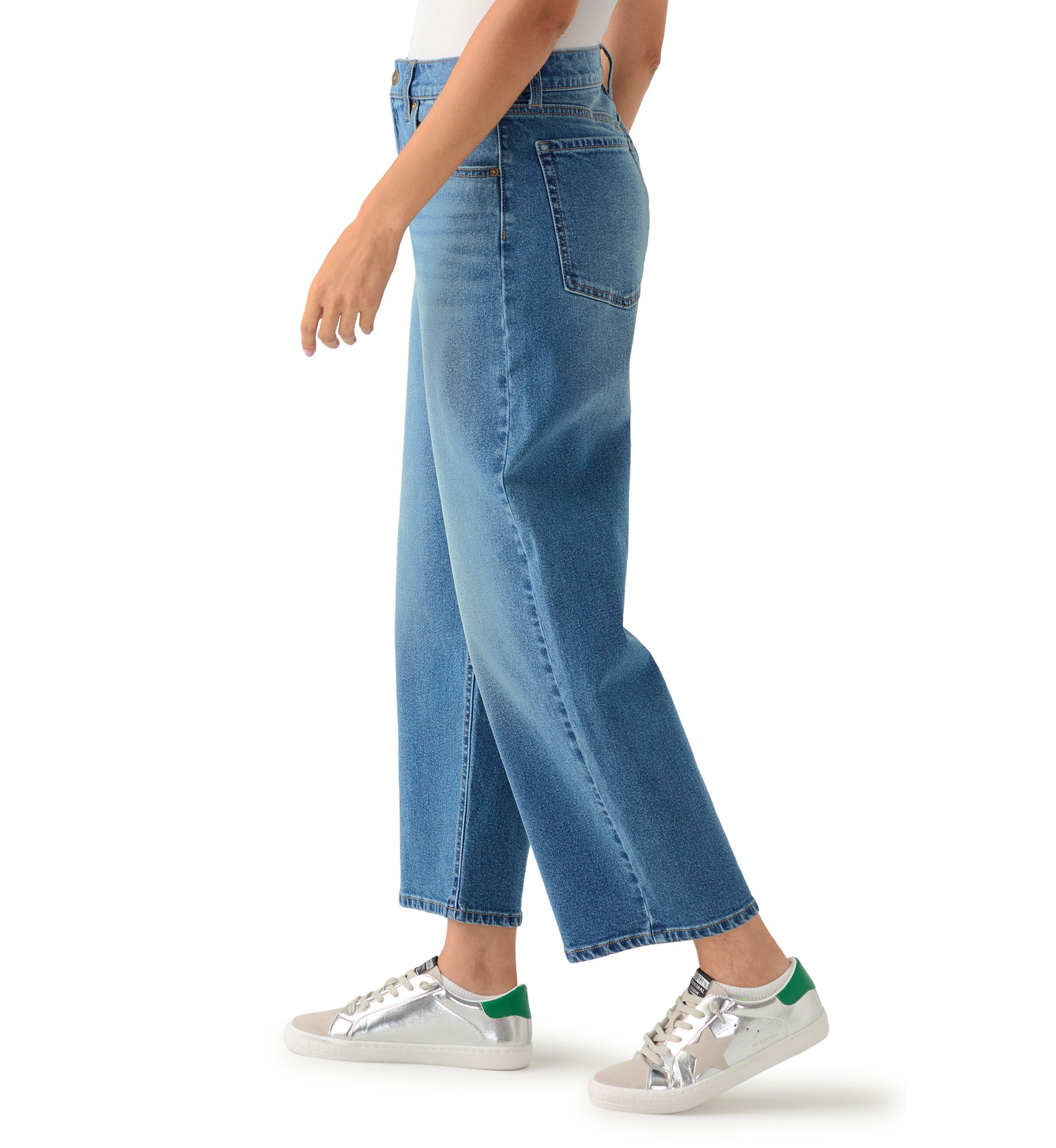 Womens Barrel Ankle Jeans 