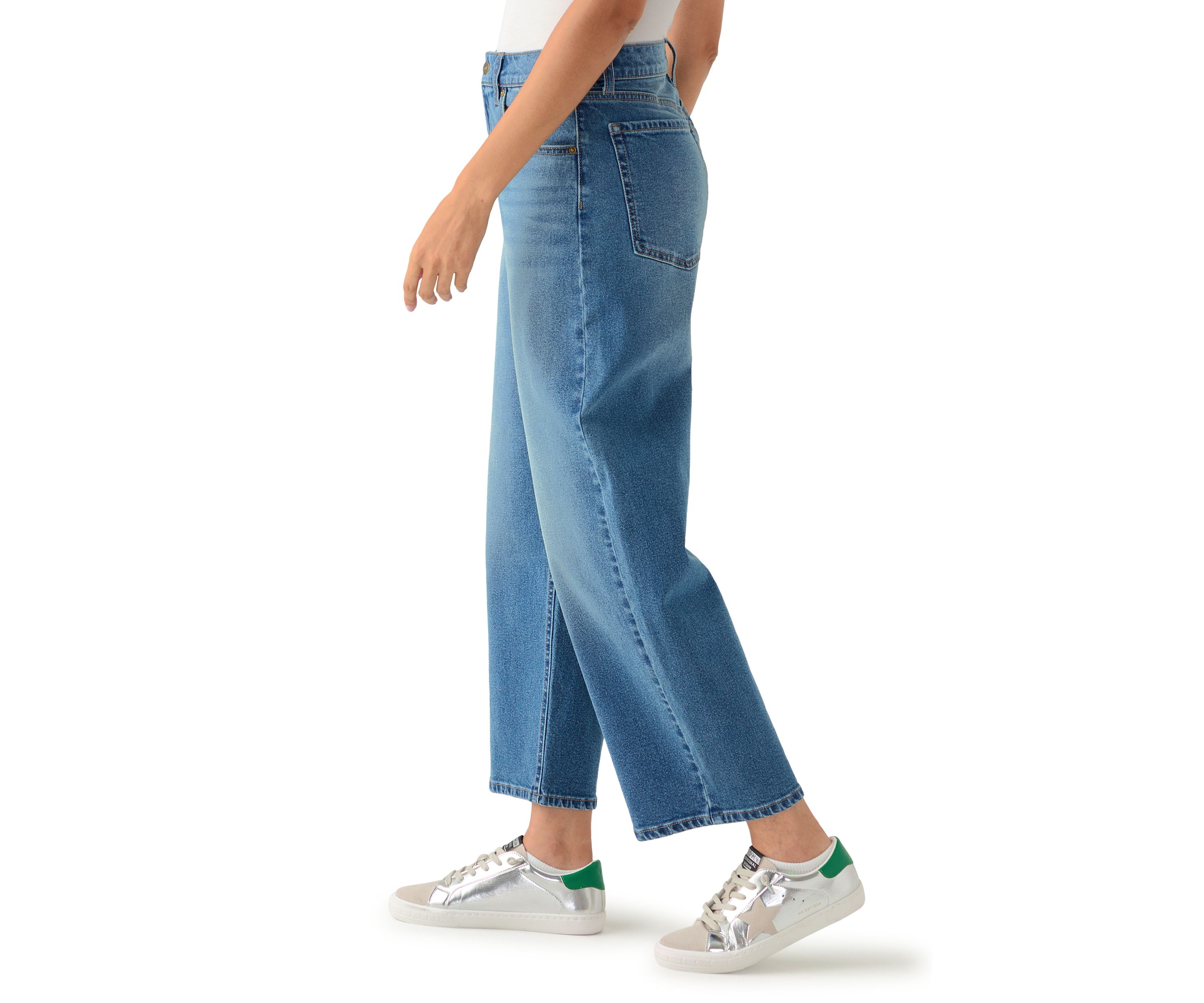 Womens Barrel Ankle Jeans 