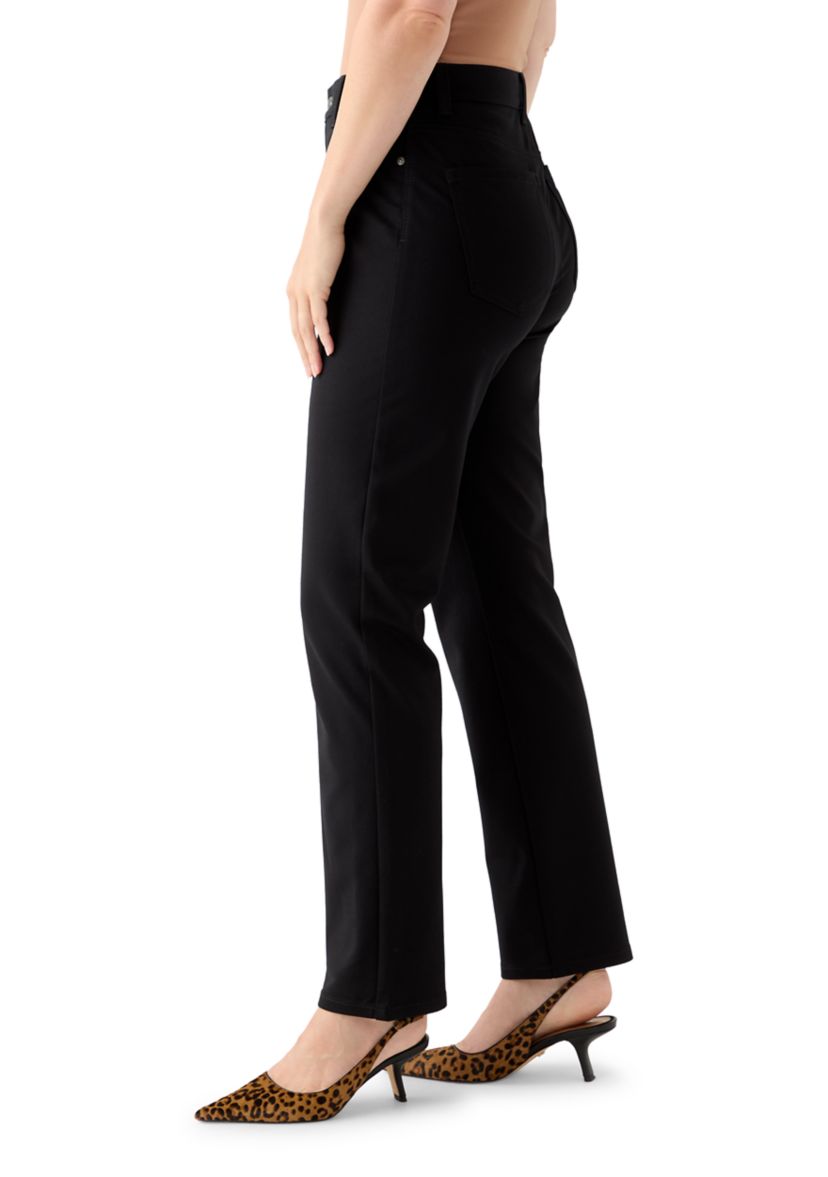 gloria vanderbilt dress pants Women's Pull On Trouser Mid Rise Slim Straight Leg Pant with Tummy Control Standard at Amazon Women's Clothing store pair these womens straight Dress Pants Gloria Vanderbilt Sateen