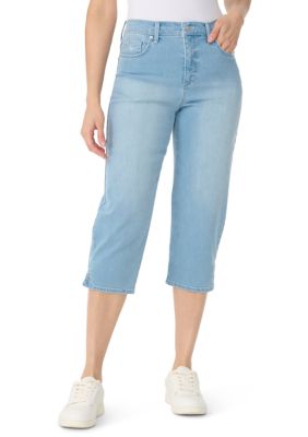 Gloria Vanderbilt Women's Amanda Capri Jeans with Hem Slit, 8