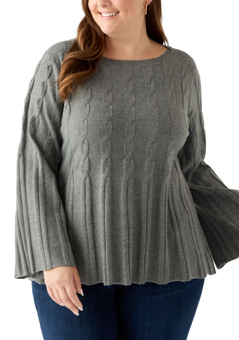 Plus Size Maren Release Cable Sweater 