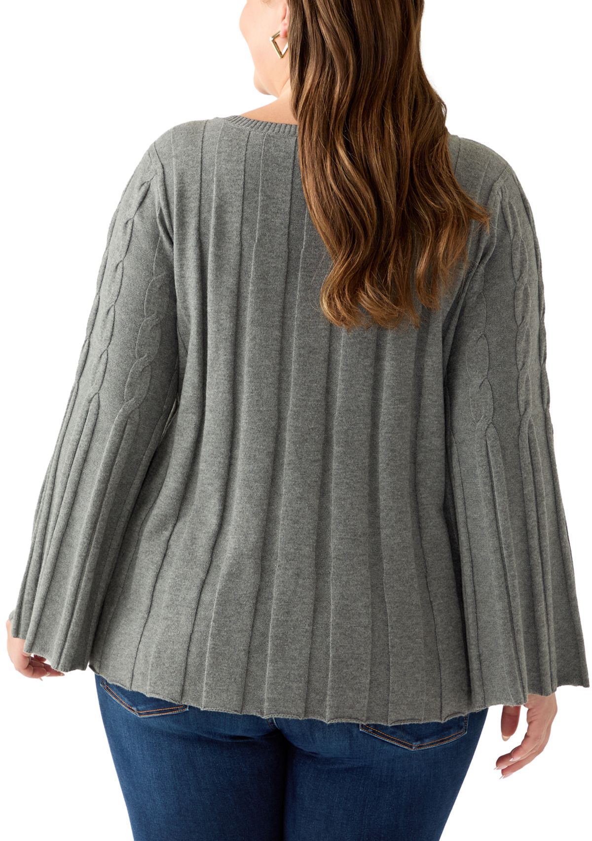 Plus Size Maren Release Cable Sweater 