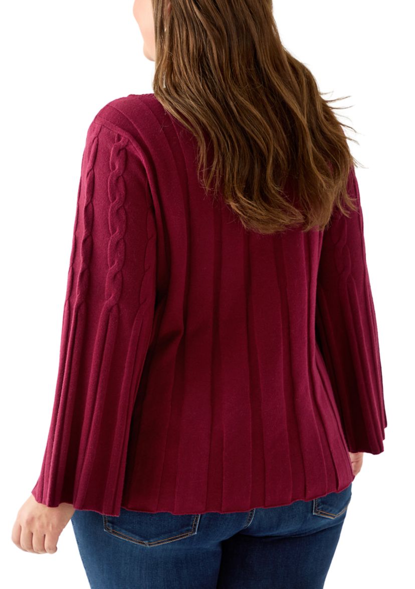 Plus Size Maren Release Cable Sweater 