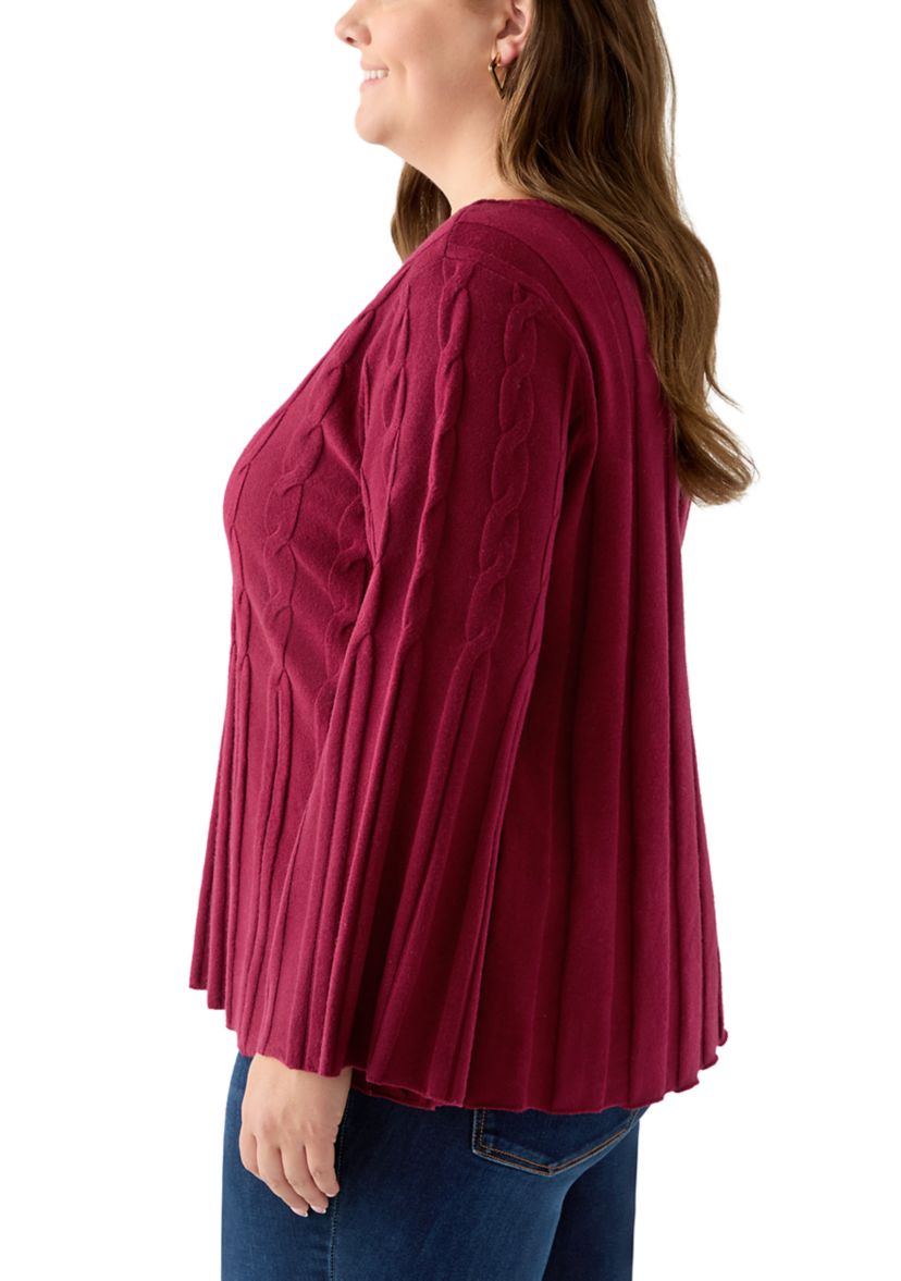 Plus Size Maren Release Cable Sweater 