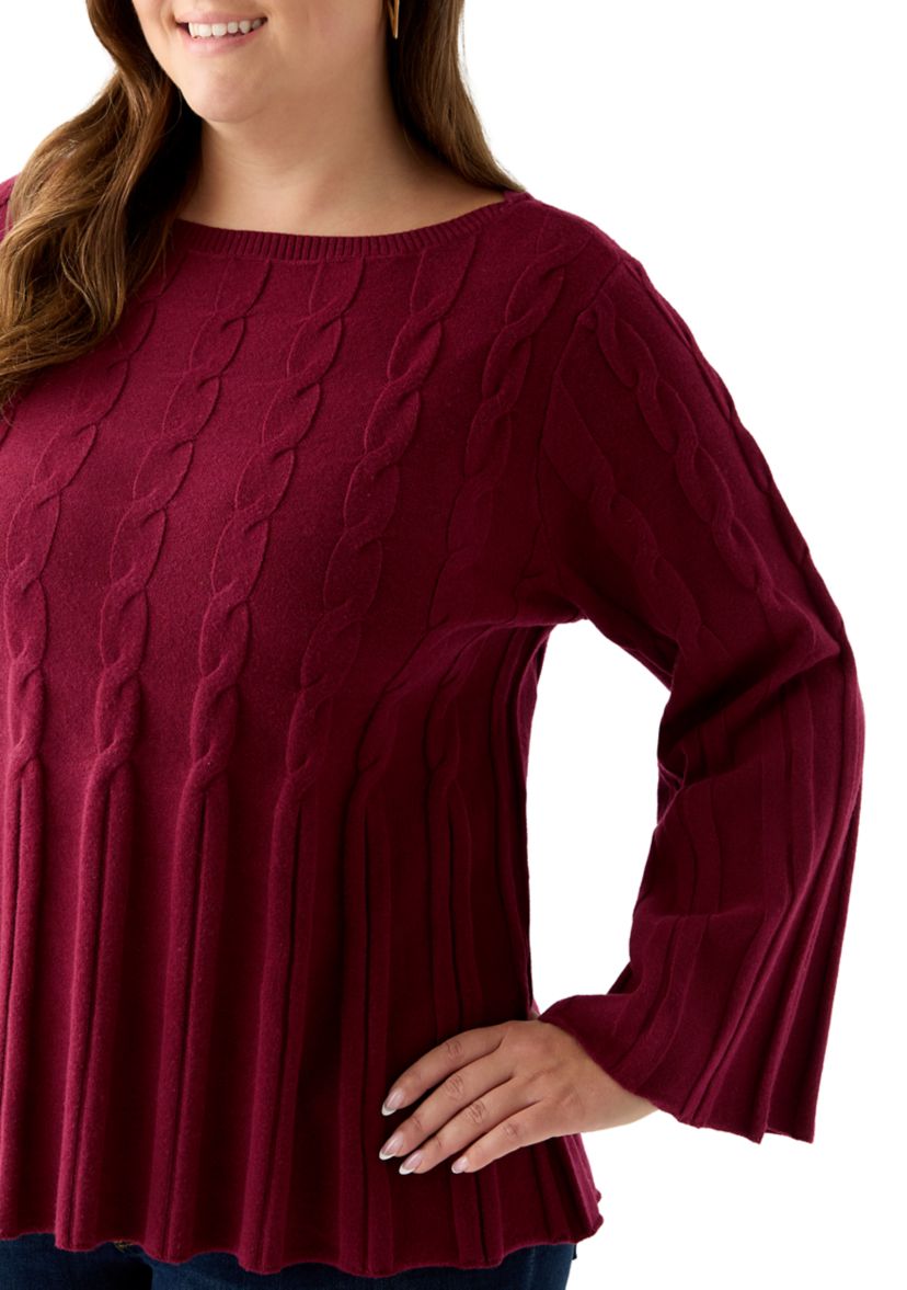 Plus Size Maren Release Cable Sweater 