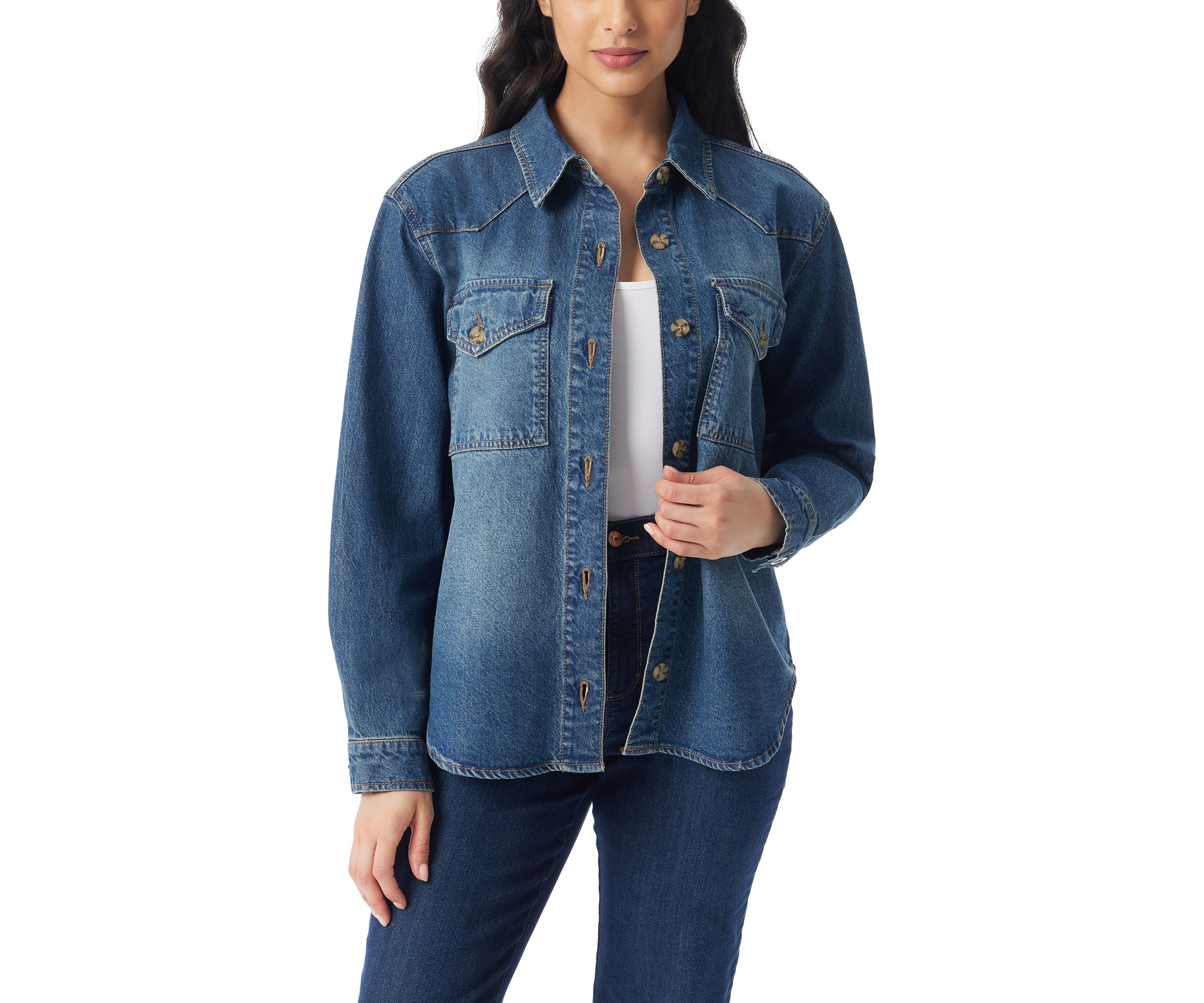Petite Denim Shacket