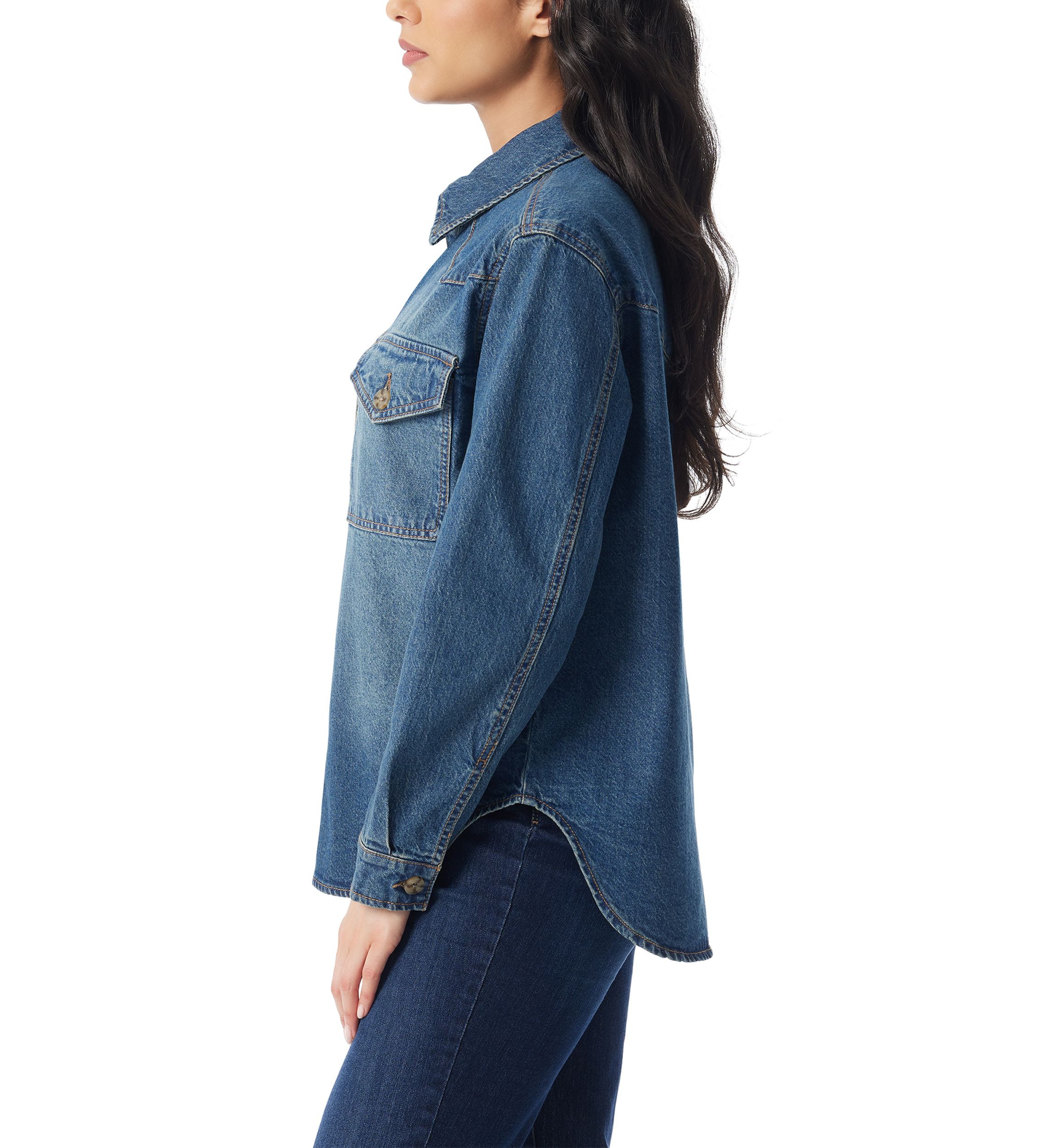 Petite Denim Shacket