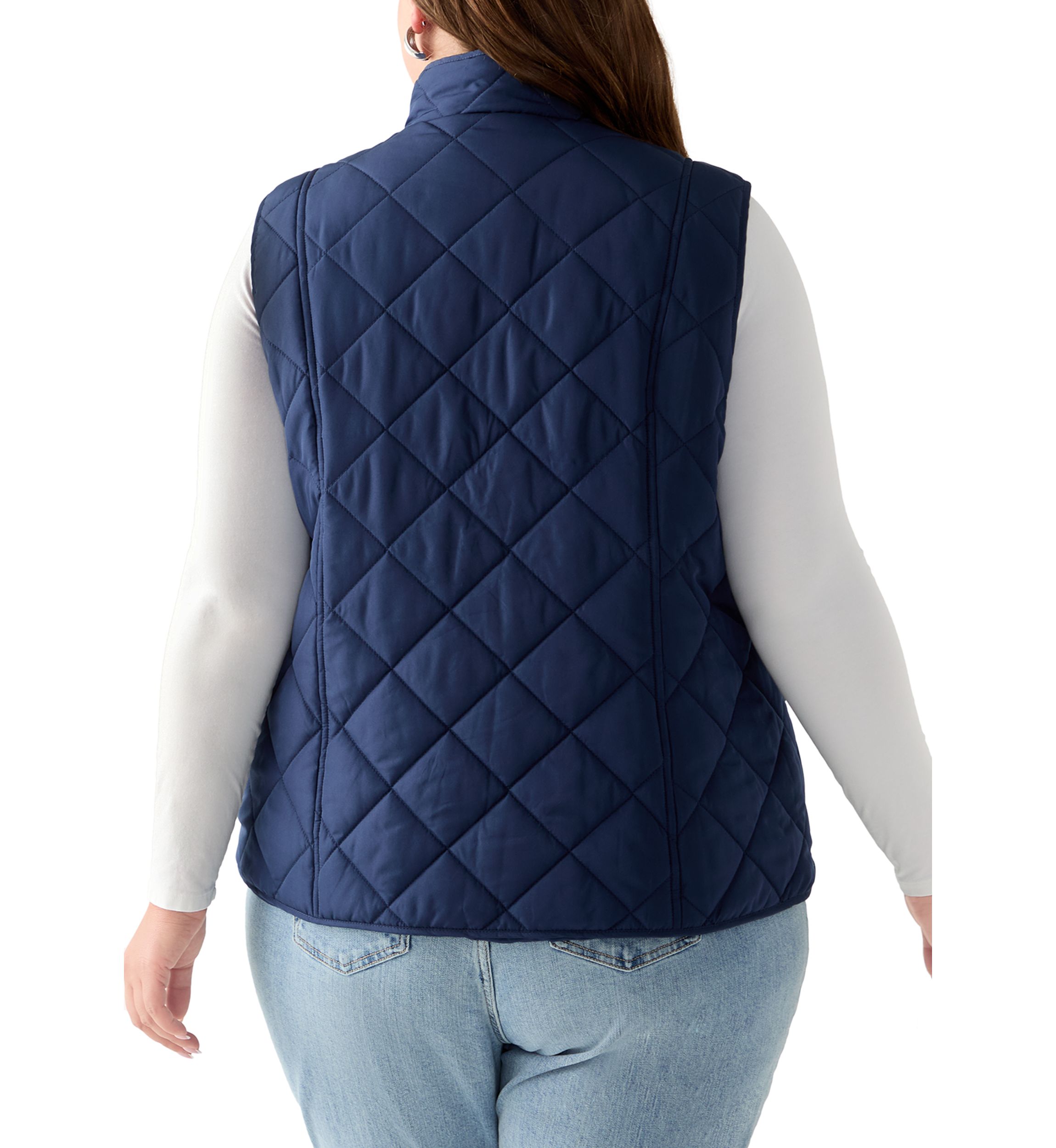 Plus Size Quilted Vest 