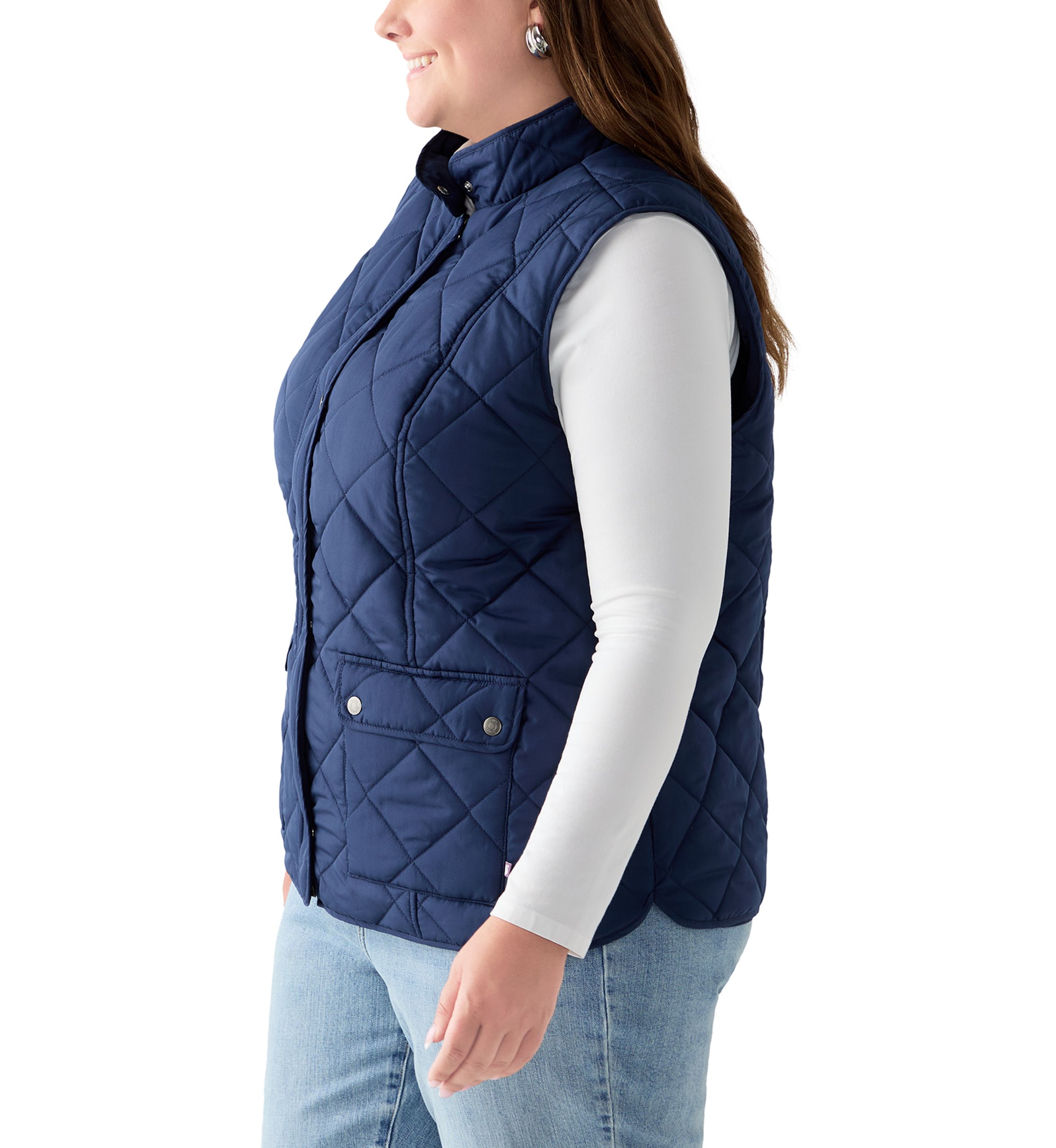Plus Size Quilted Vest 