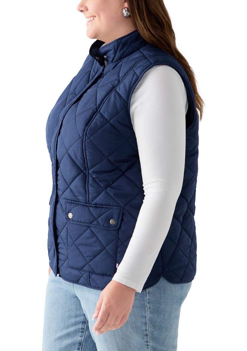 Plus Size Quilted Vest 