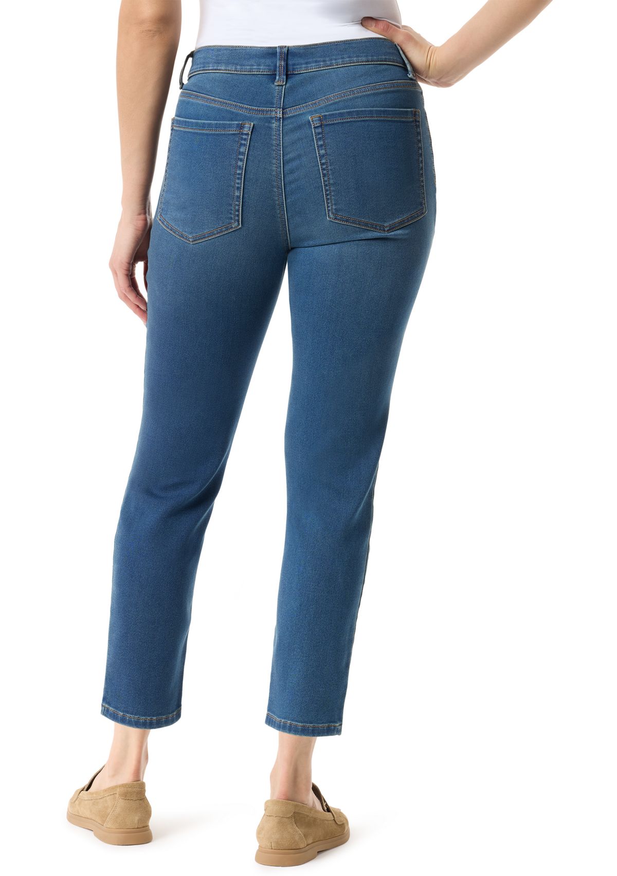 Petite California 5 Pocket Straight Ankle Jeans