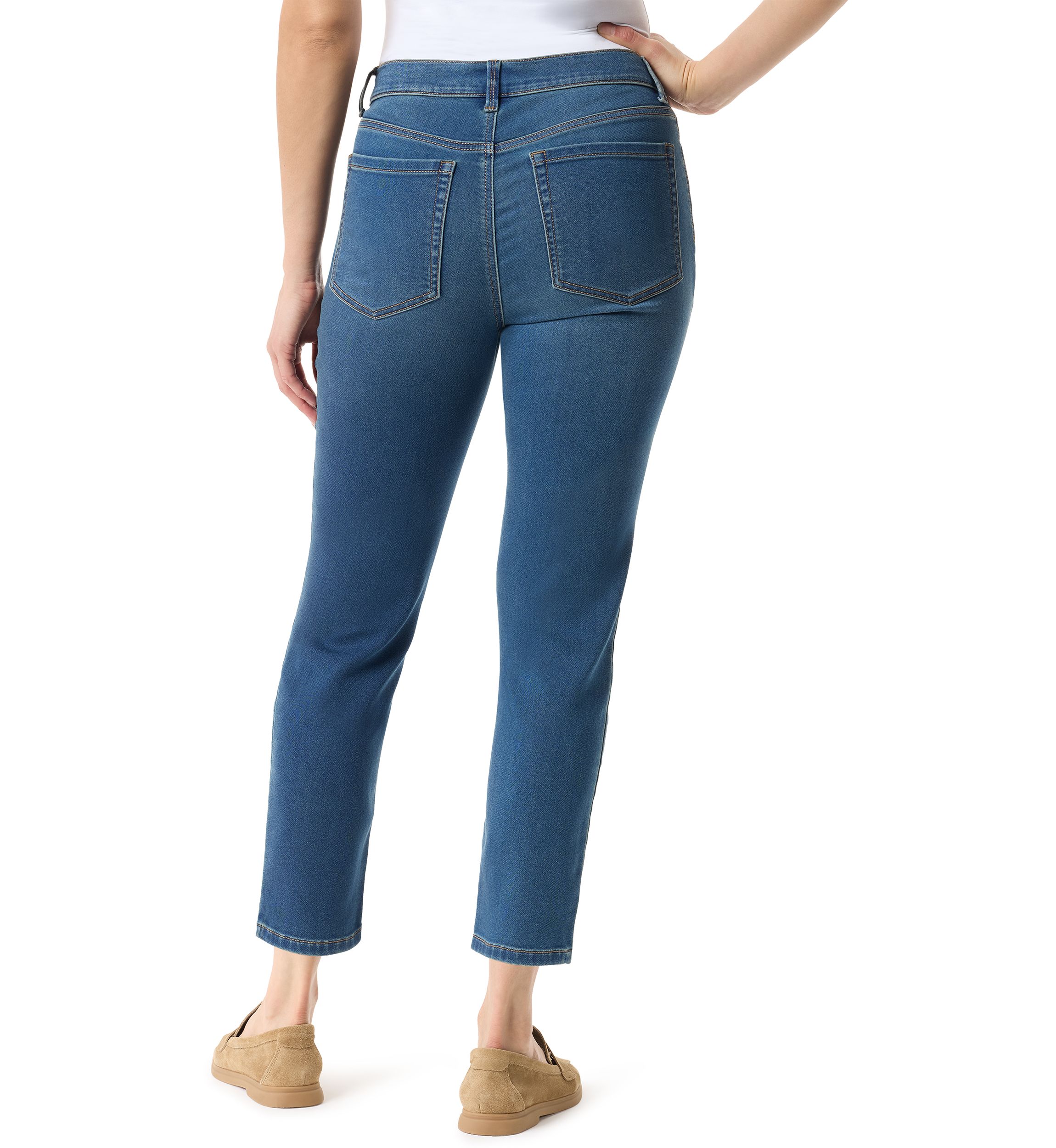 Petite California 5 Pocket Straight Ankle Jeans