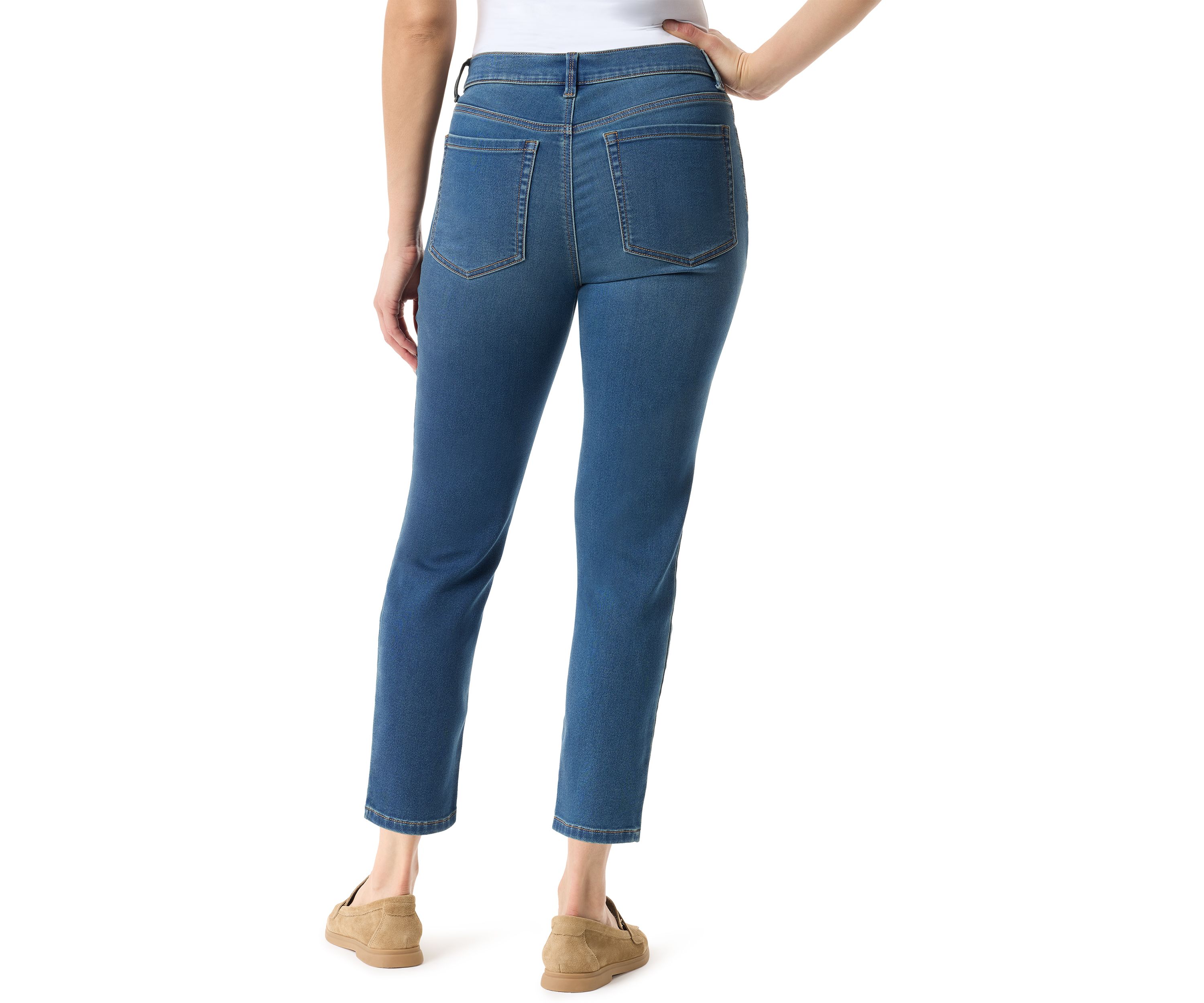 Petite California 5 Pocket Straight Ankle Jeans