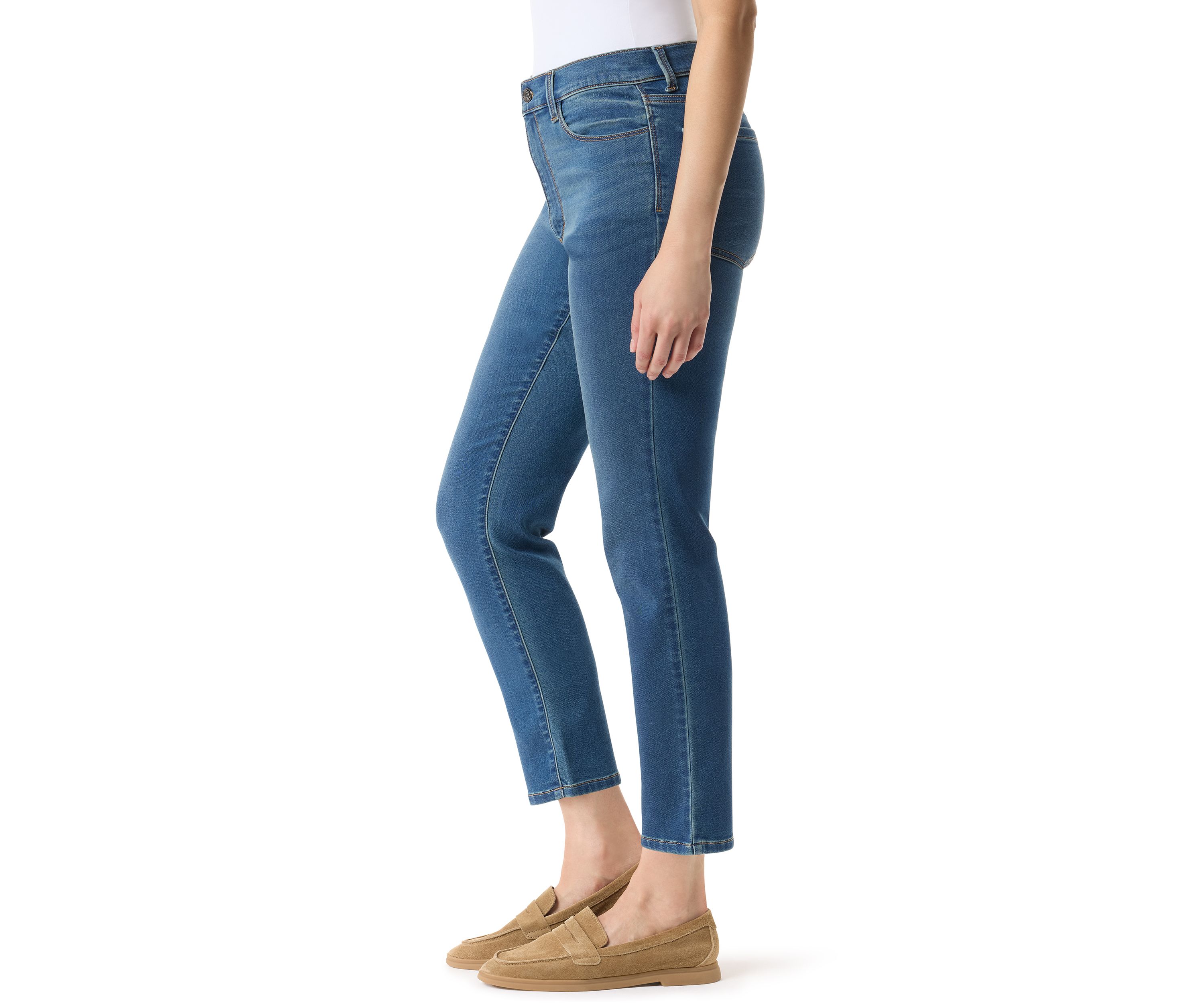 Petite California 5 Pocket Straight Ankle Jeans