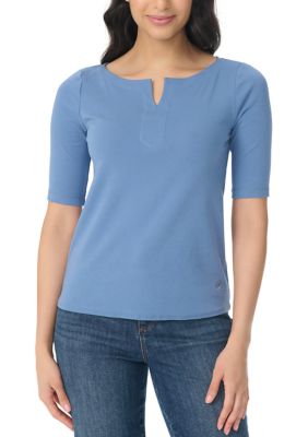 Gloria Vanderbilt Women's Emory Top, Blue, Medium