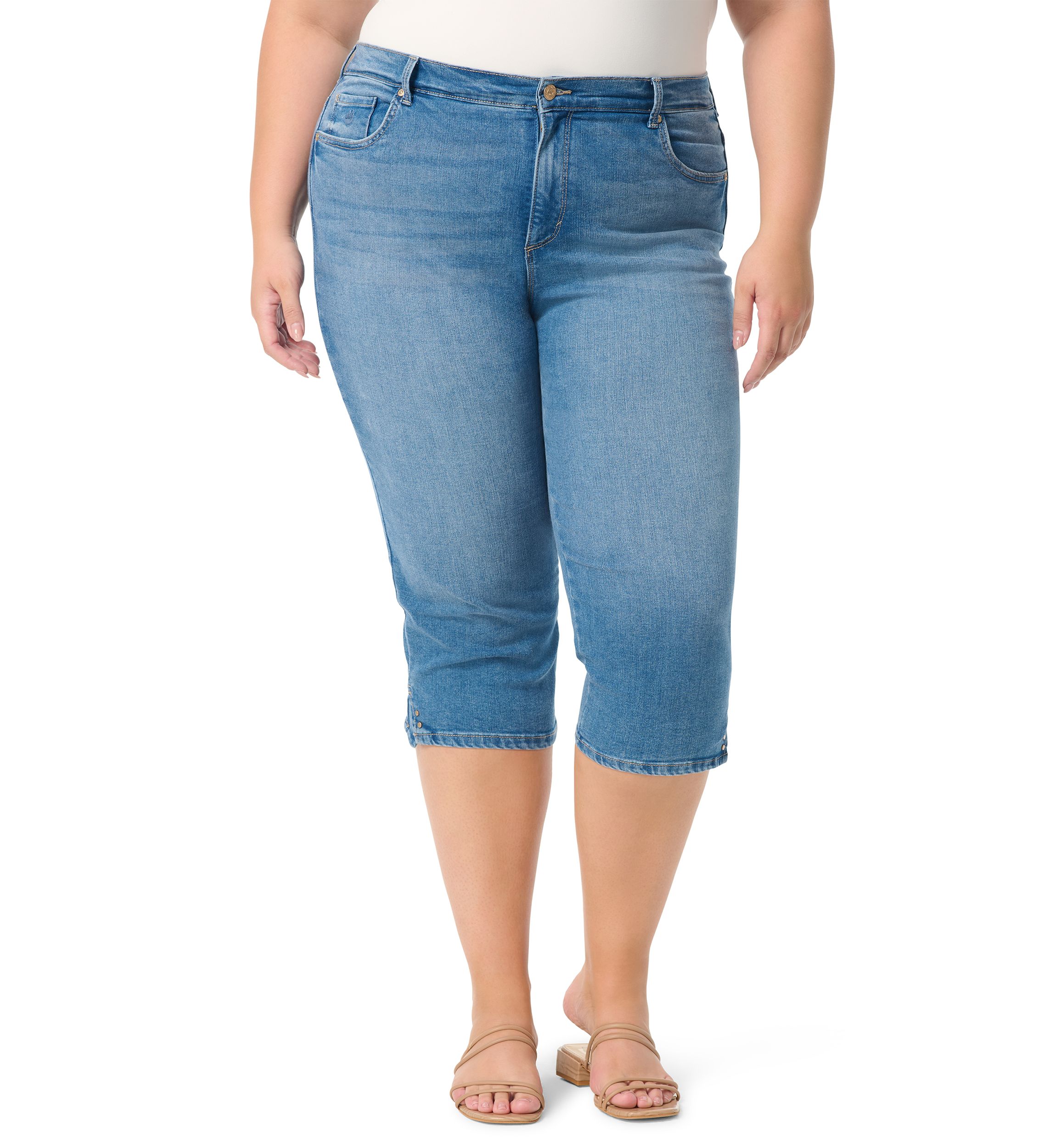 Gloria Vanderbilt Plus Size Amanda Denim Capri Pants | Belk