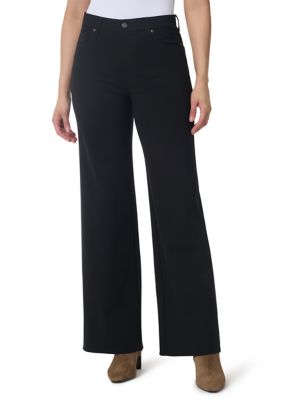 Gloria Vanderbilt Women's Amanda Wide Leg Jeans, Black, 14