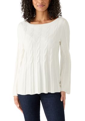 Gloria Vanderbilt Women's Maren Sweater, Ivory, XL