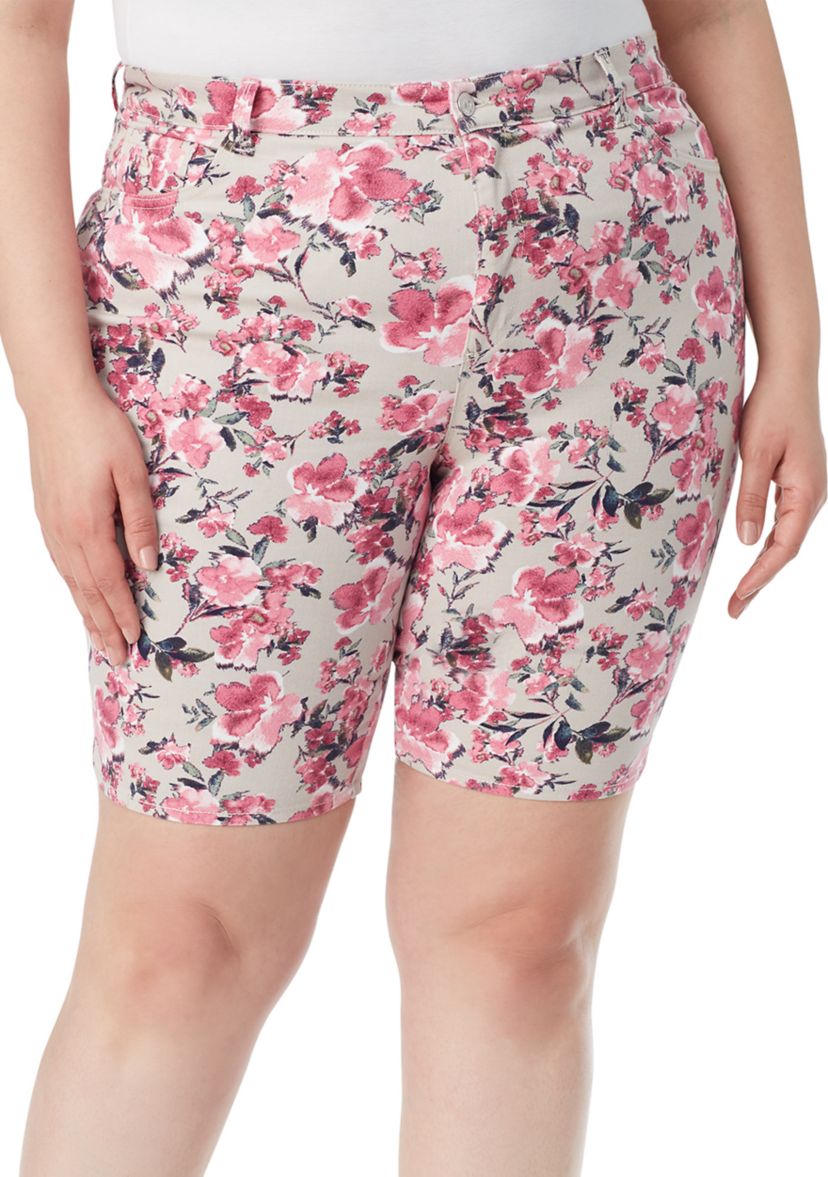 Plus Size Amanda Bermuda Floral Shorts
