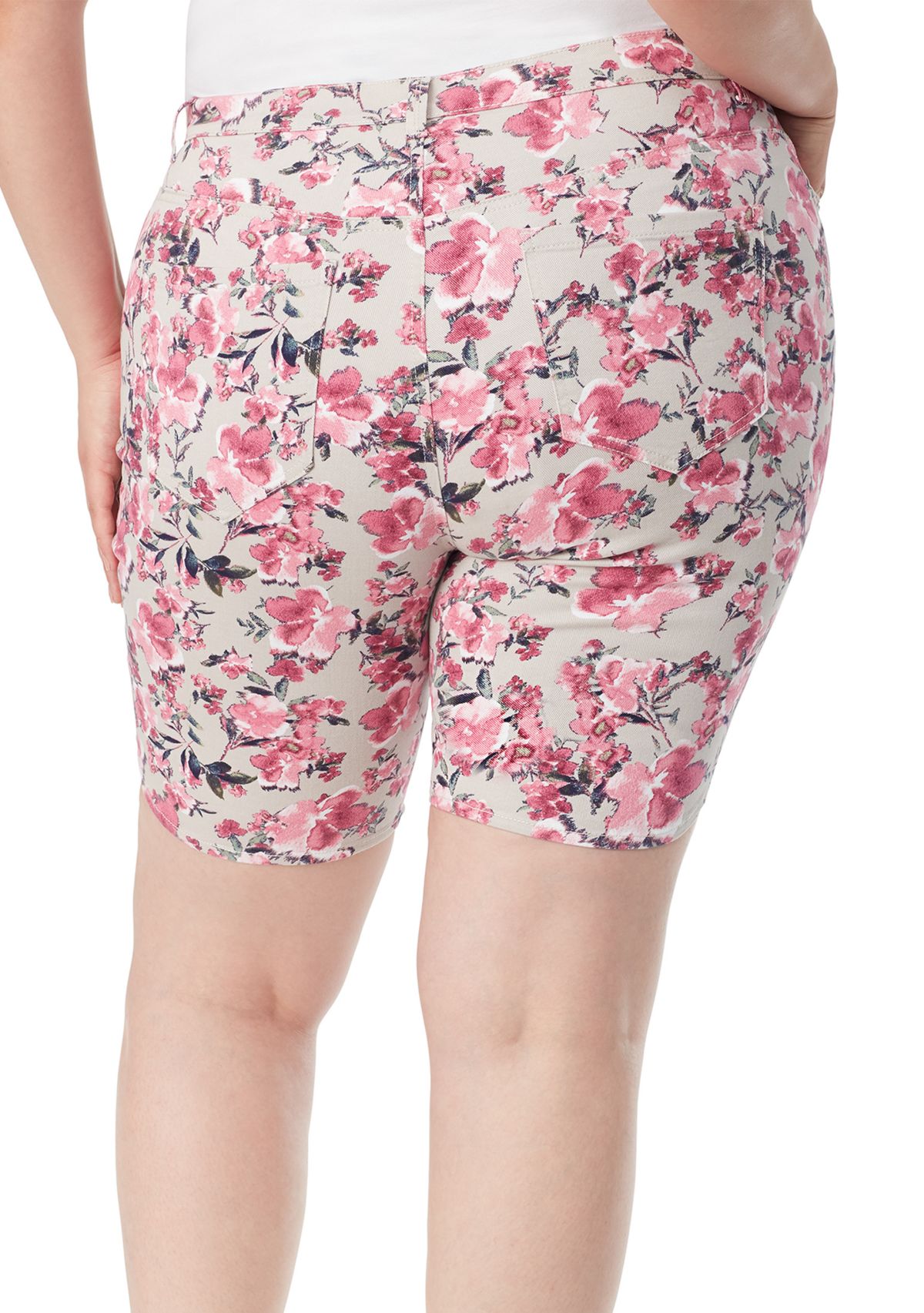 Plus Size Amanda Bermuda Floral Shorts