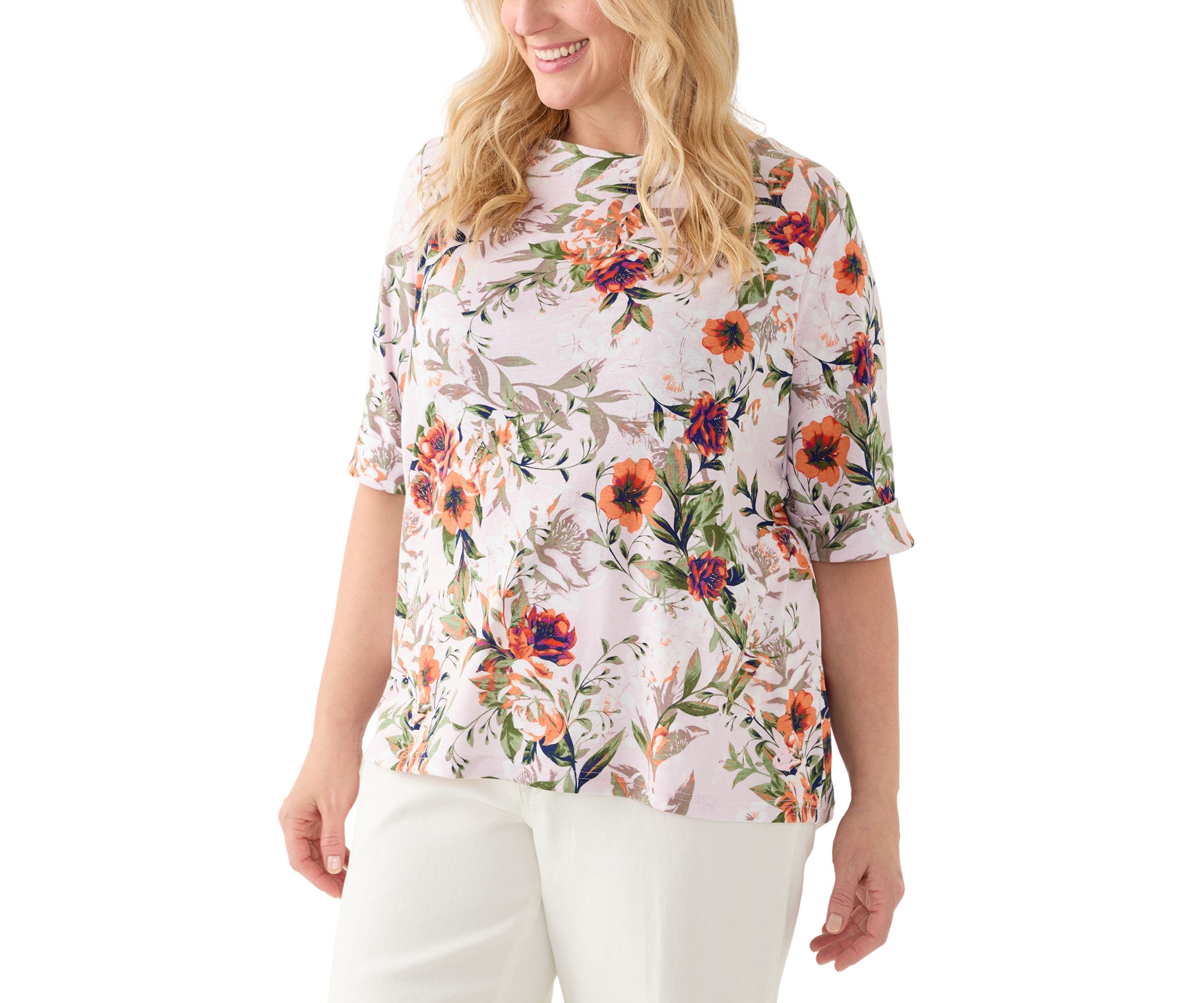 Plus Size Alanis Boat Neck Knit Top