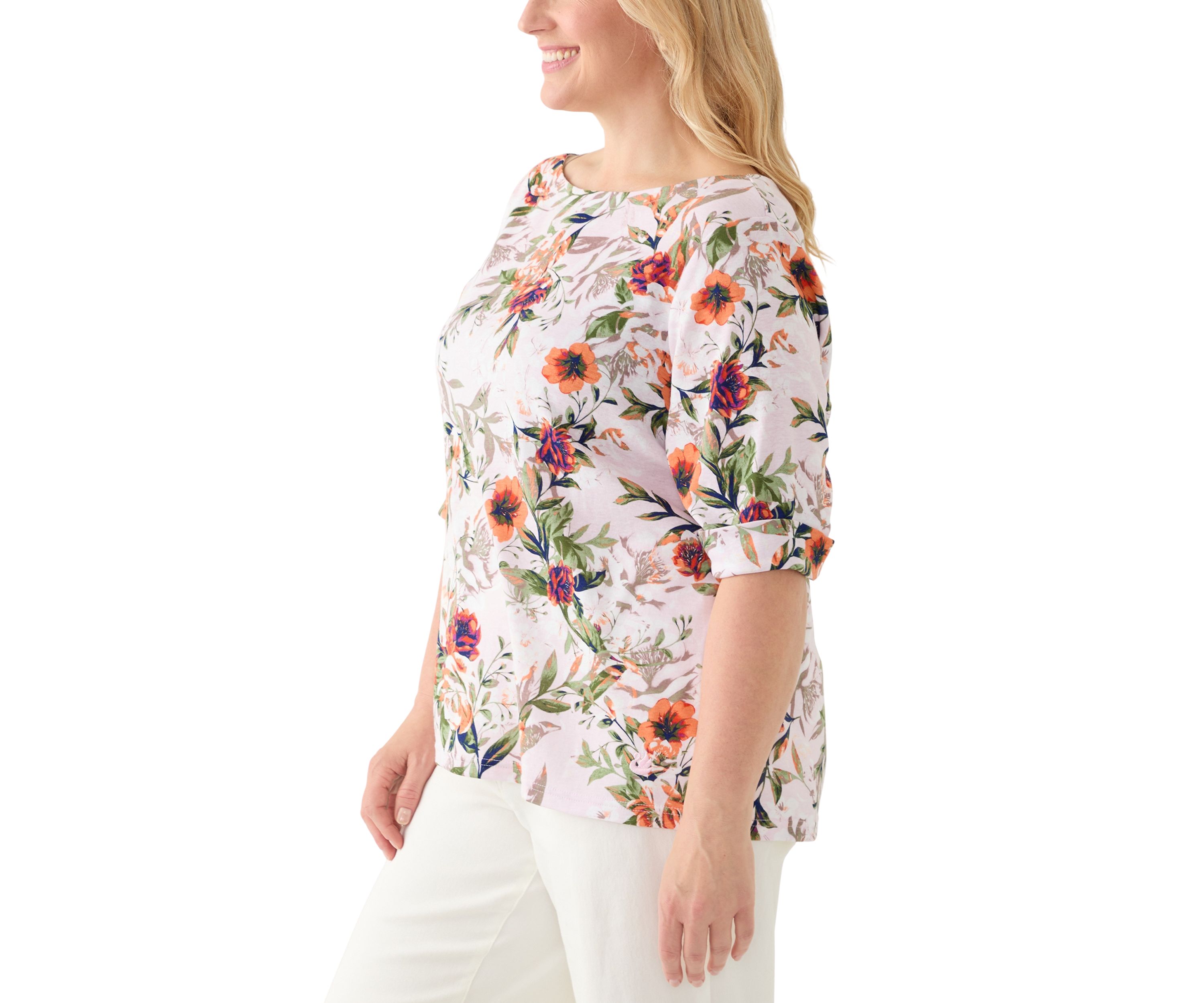 Plus Size Alanis Boat Neck Knit Top