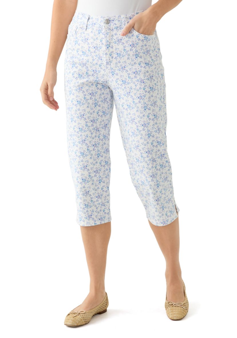 Womens Amanda Capri Slit Pants