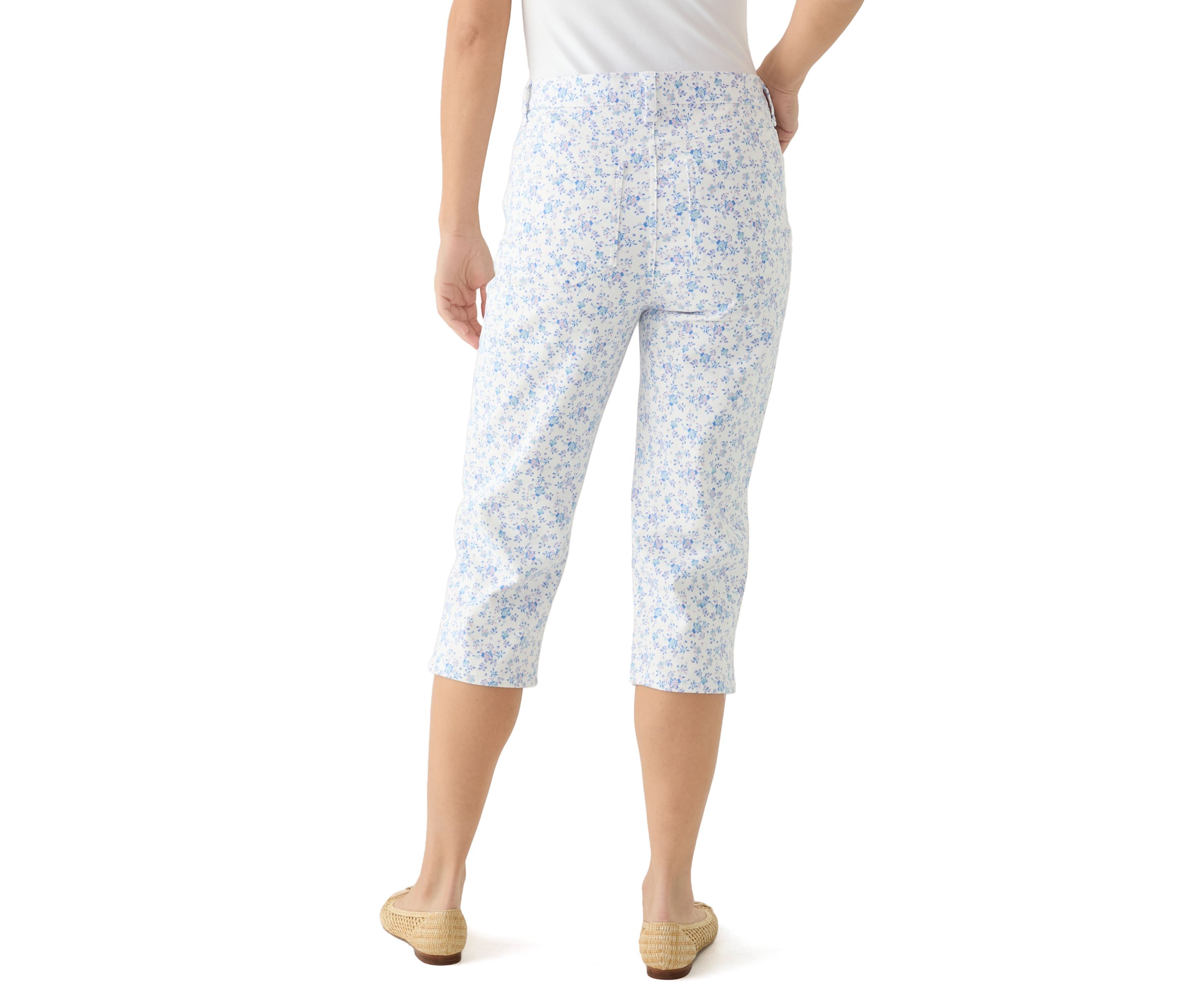 Womens Amanda Capri Slit Pants