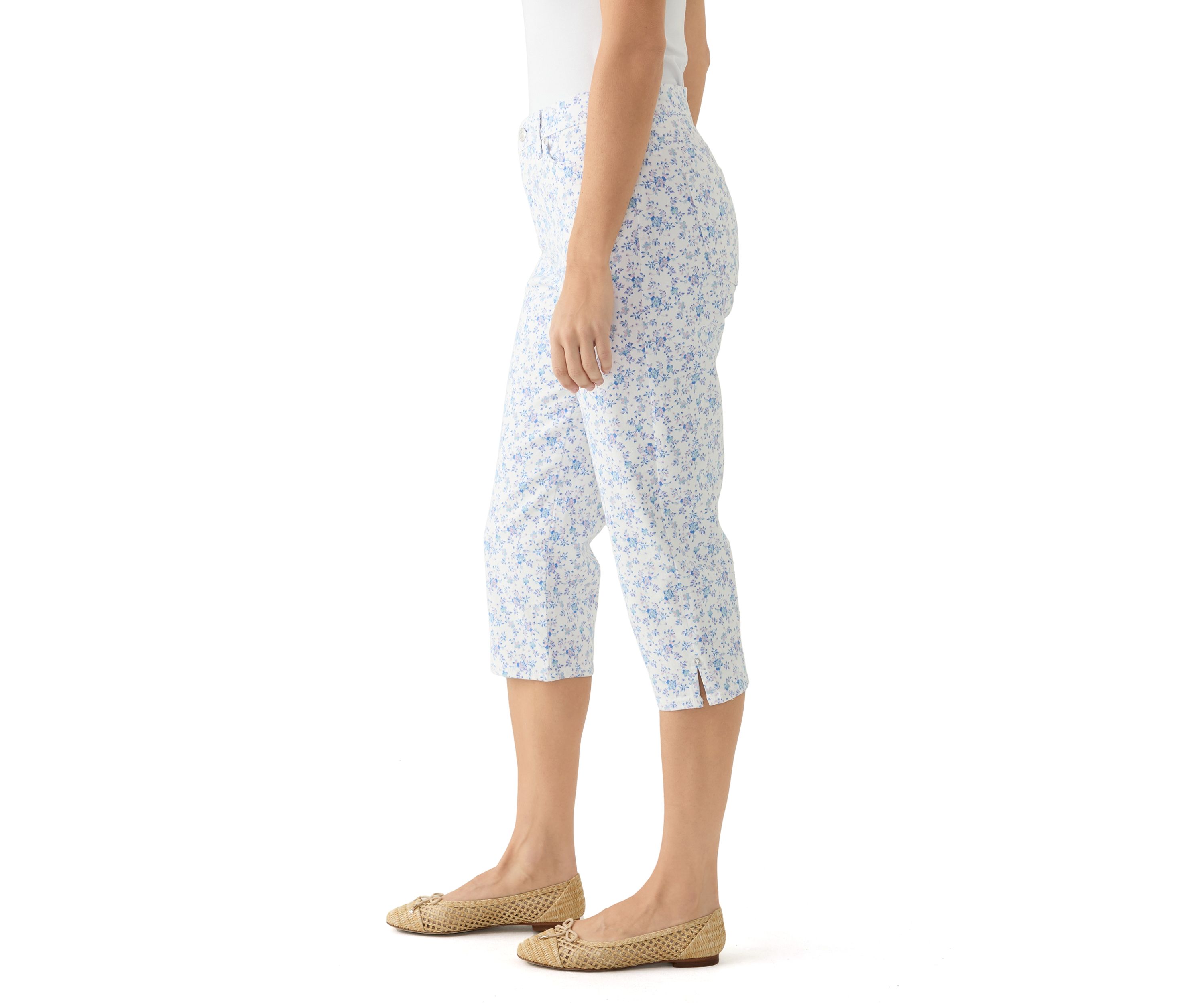 Womens Amanda Capri Slit Pants