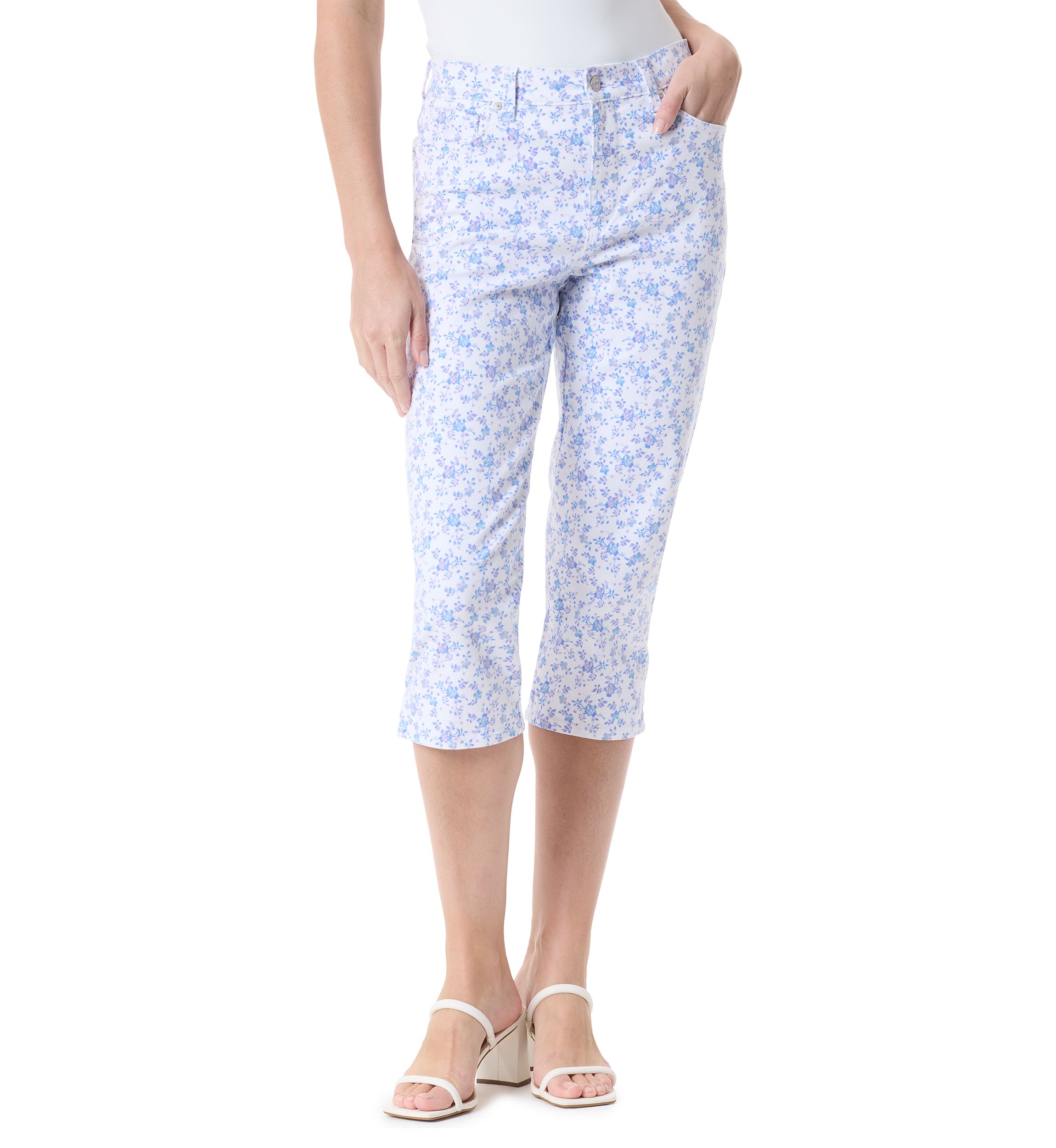 Petite Printed Amanda Capri Pants