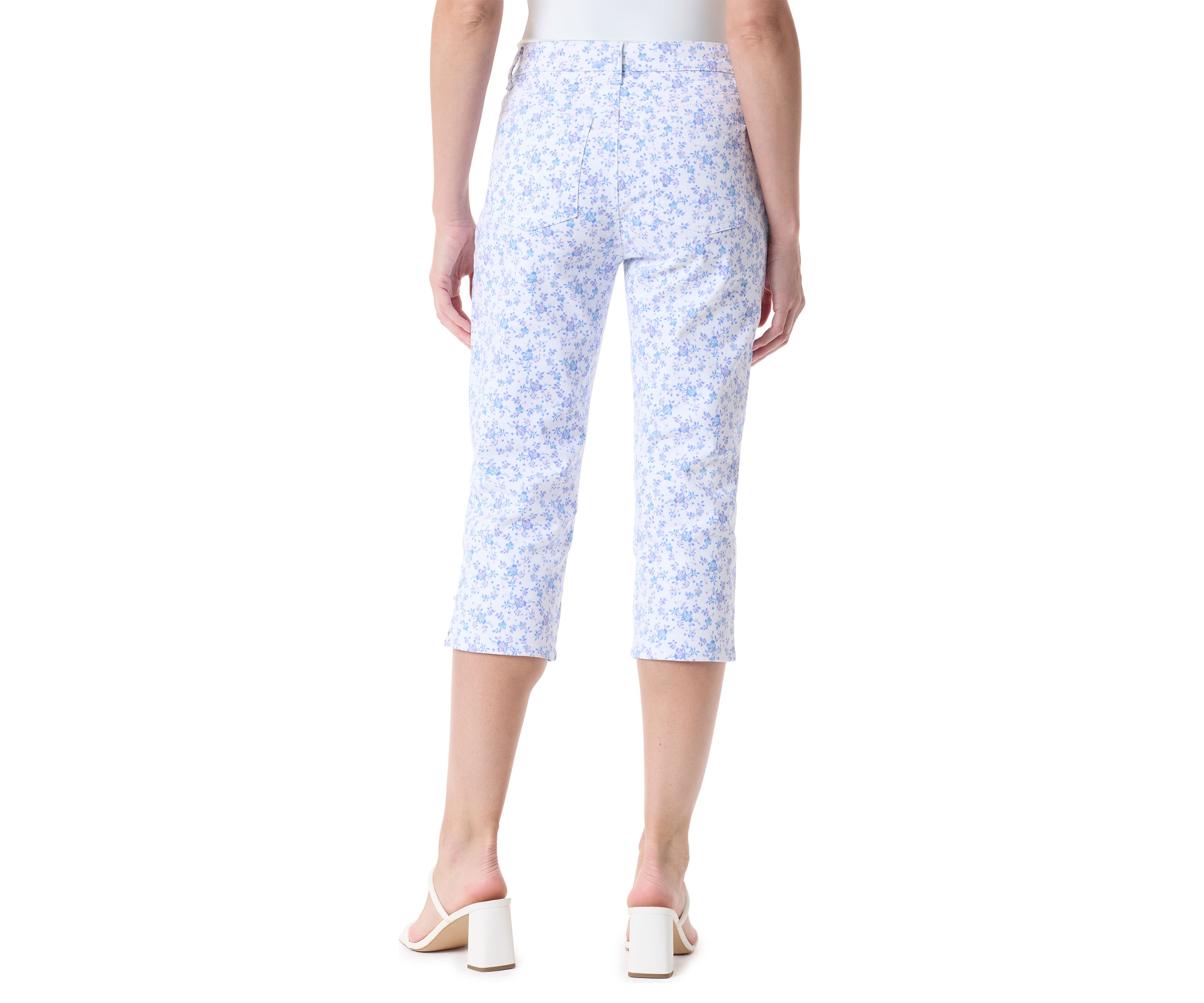 Petite Printed Amanda Capri Pants