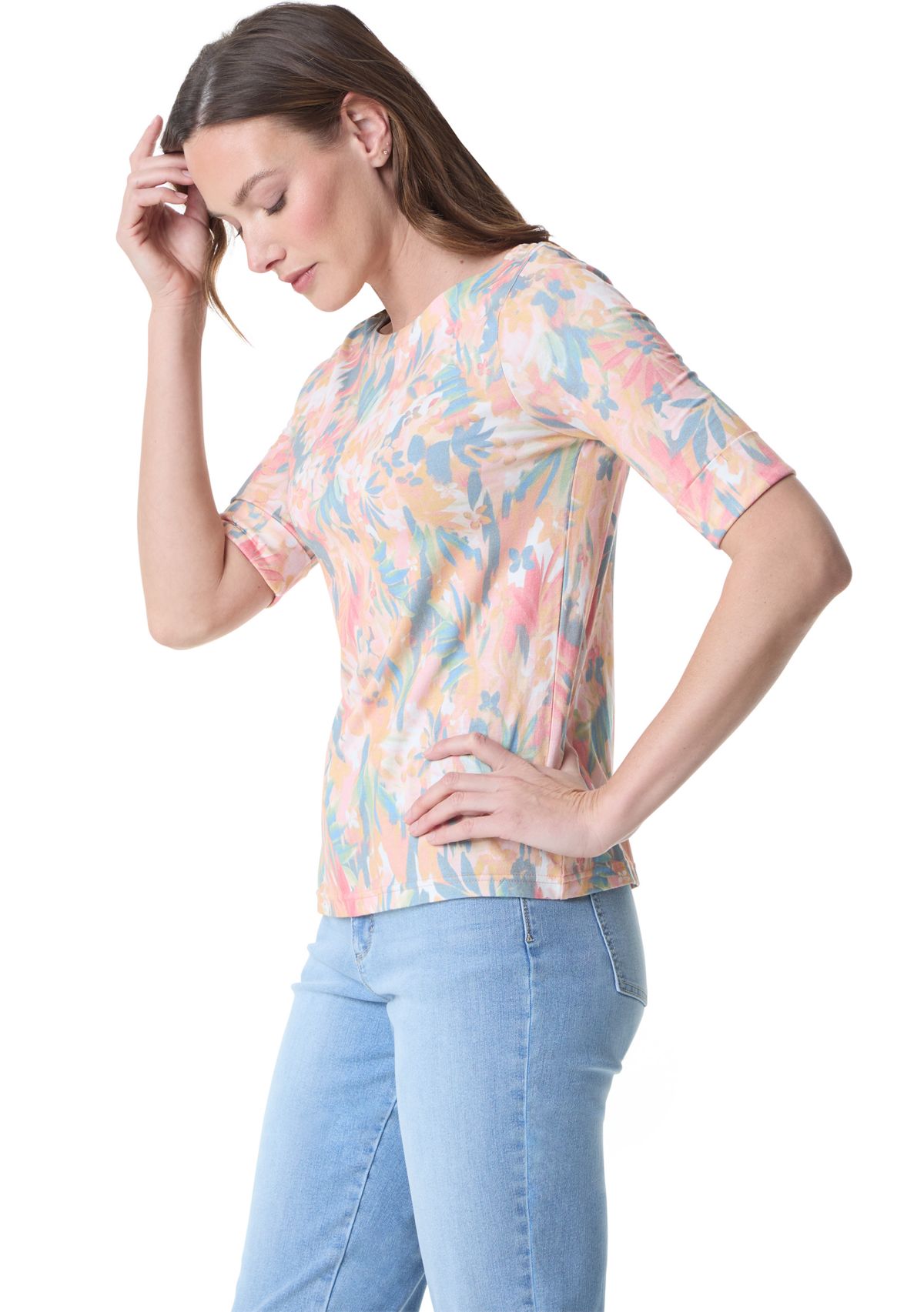 Petite Elbow  Sleeve Alanis Top 